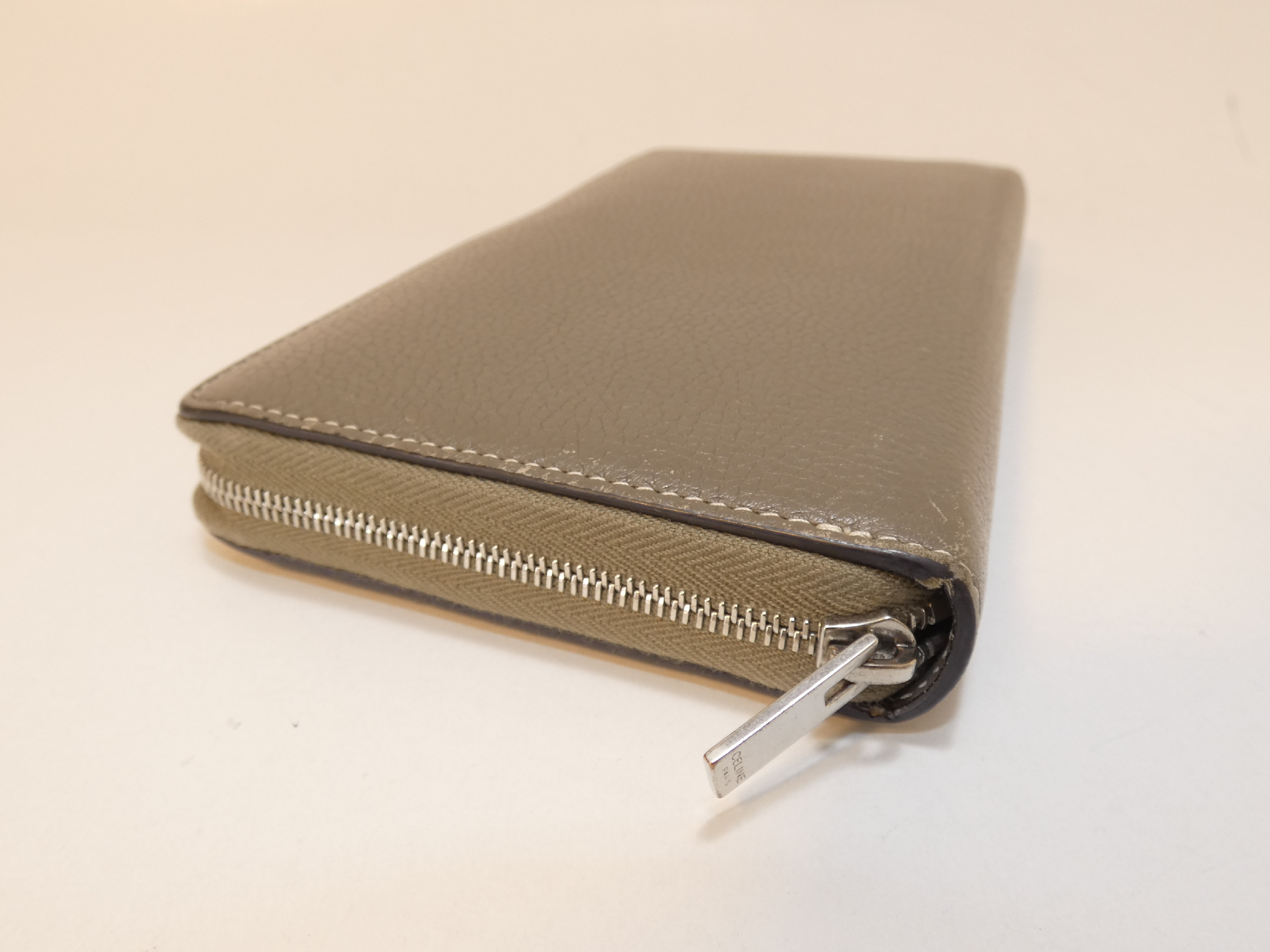 Leather Round Zip Long Wallet — view 5