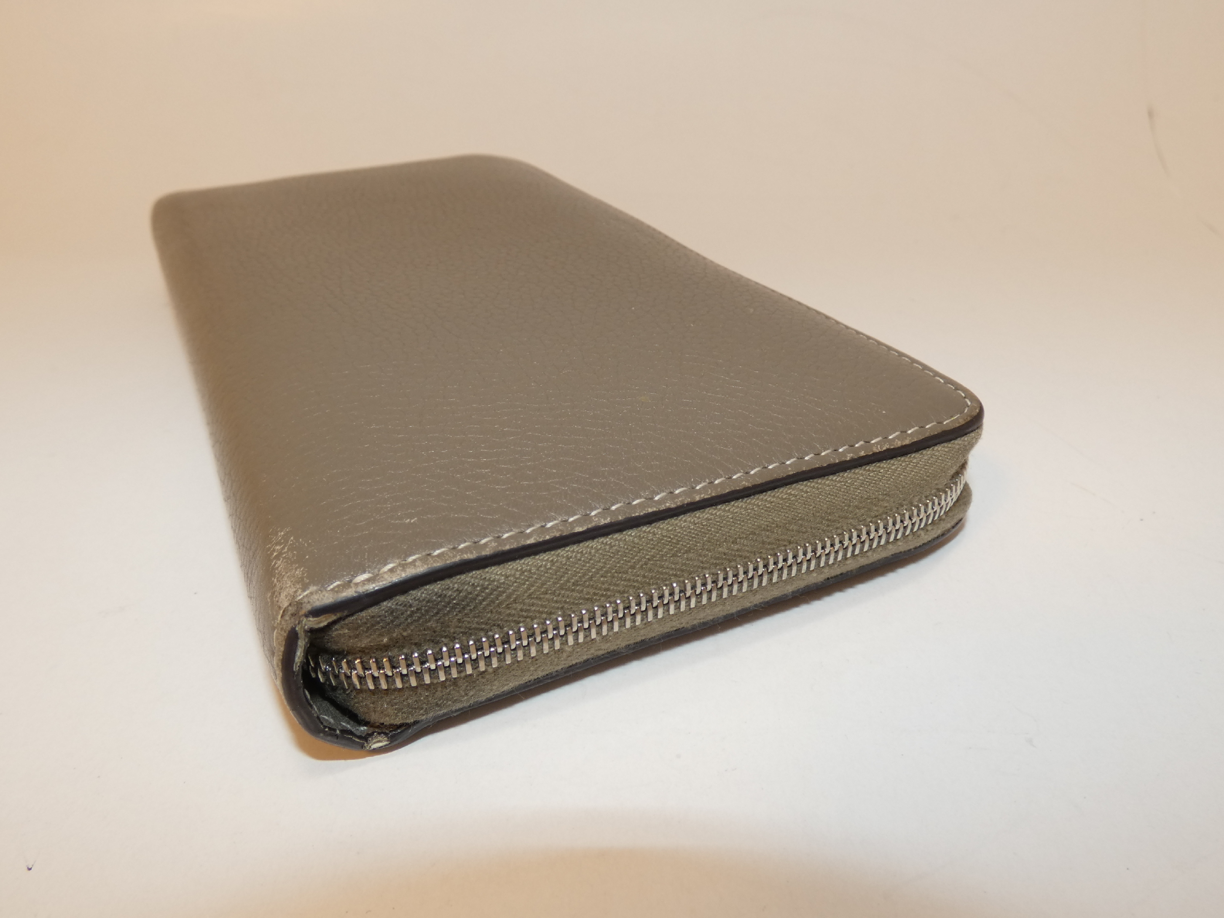 Leather Round Zip Long Wallet — view 6