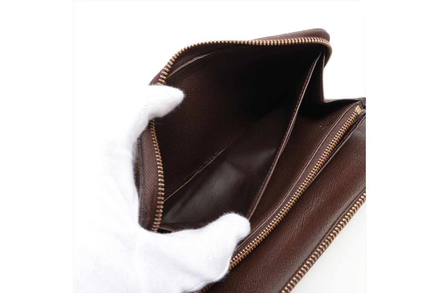 Damier Zippy Organizer N60003 Leather Long Wallet — view 4