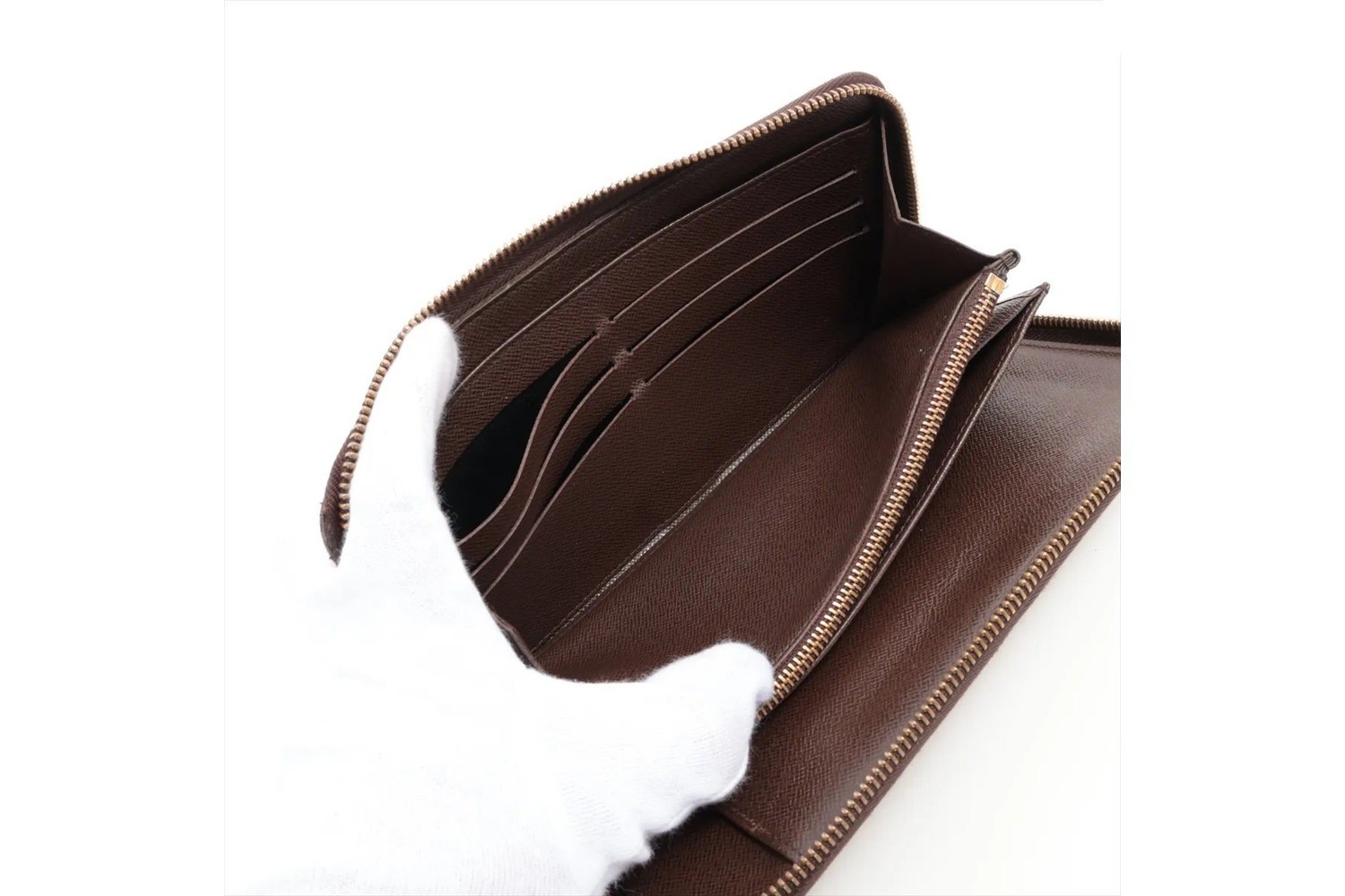 Damier Zippy Organizer N60003 Leather Long Wallet — view 5
