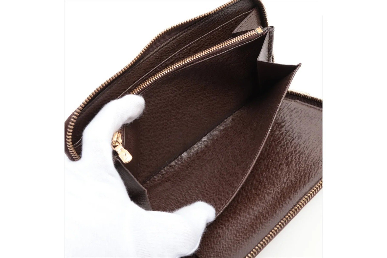 Damier Zippy Organizer N60003 Leather Long Wallet — view 6