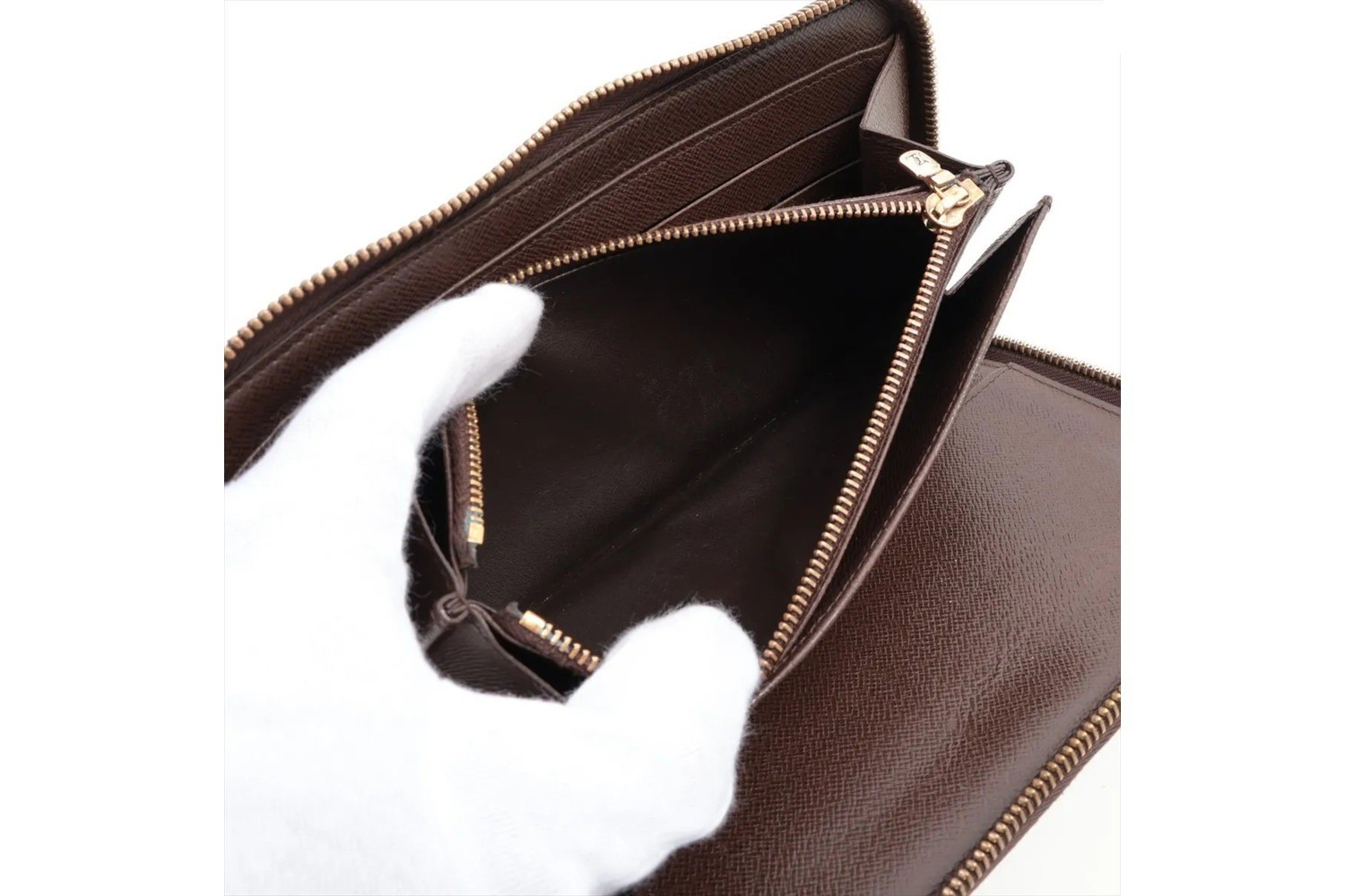 Damier Zippy Organizer N60003 Leather Long Wallet — view 8