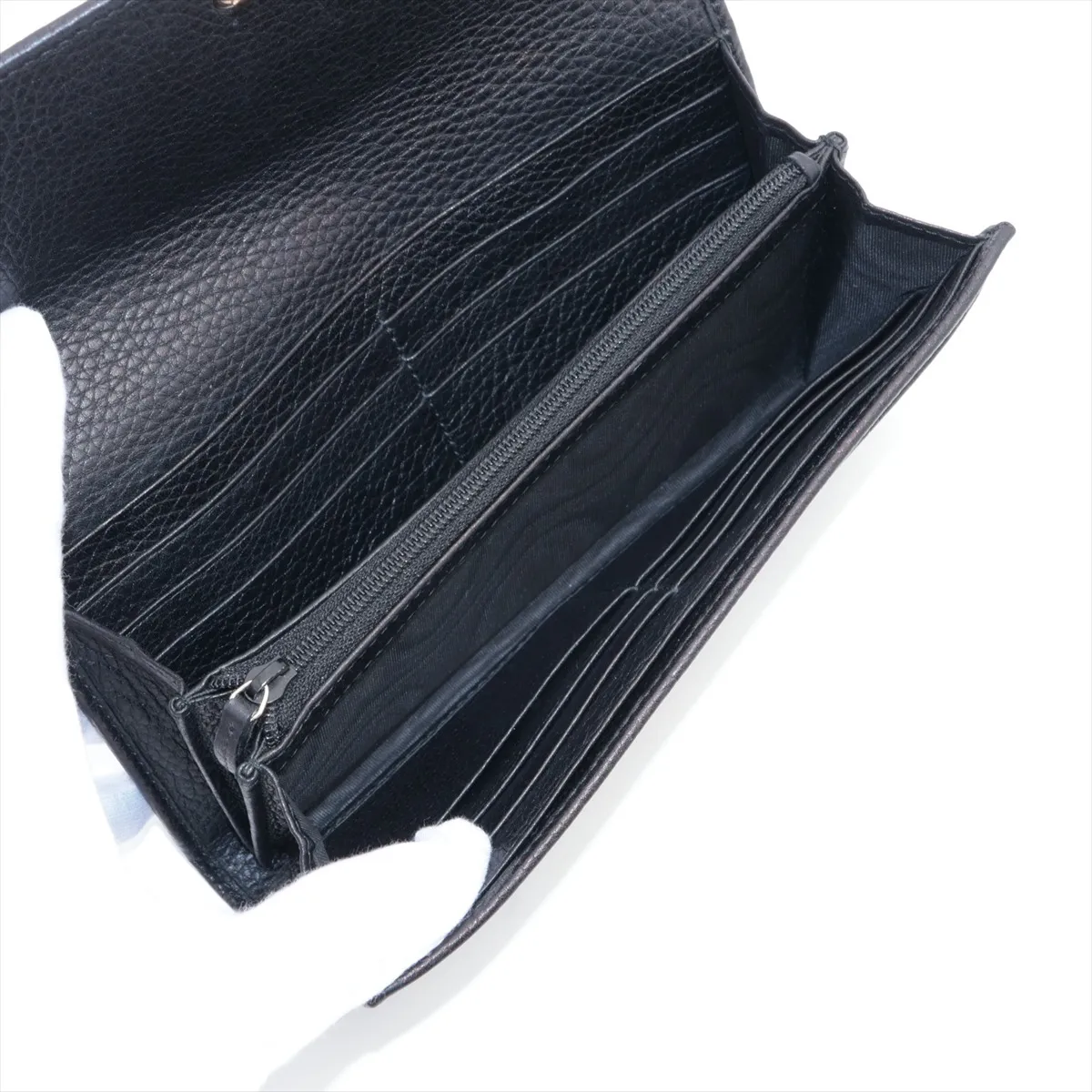 Soho Interlocking G 282414 Leather Long Wallet Black — view 4