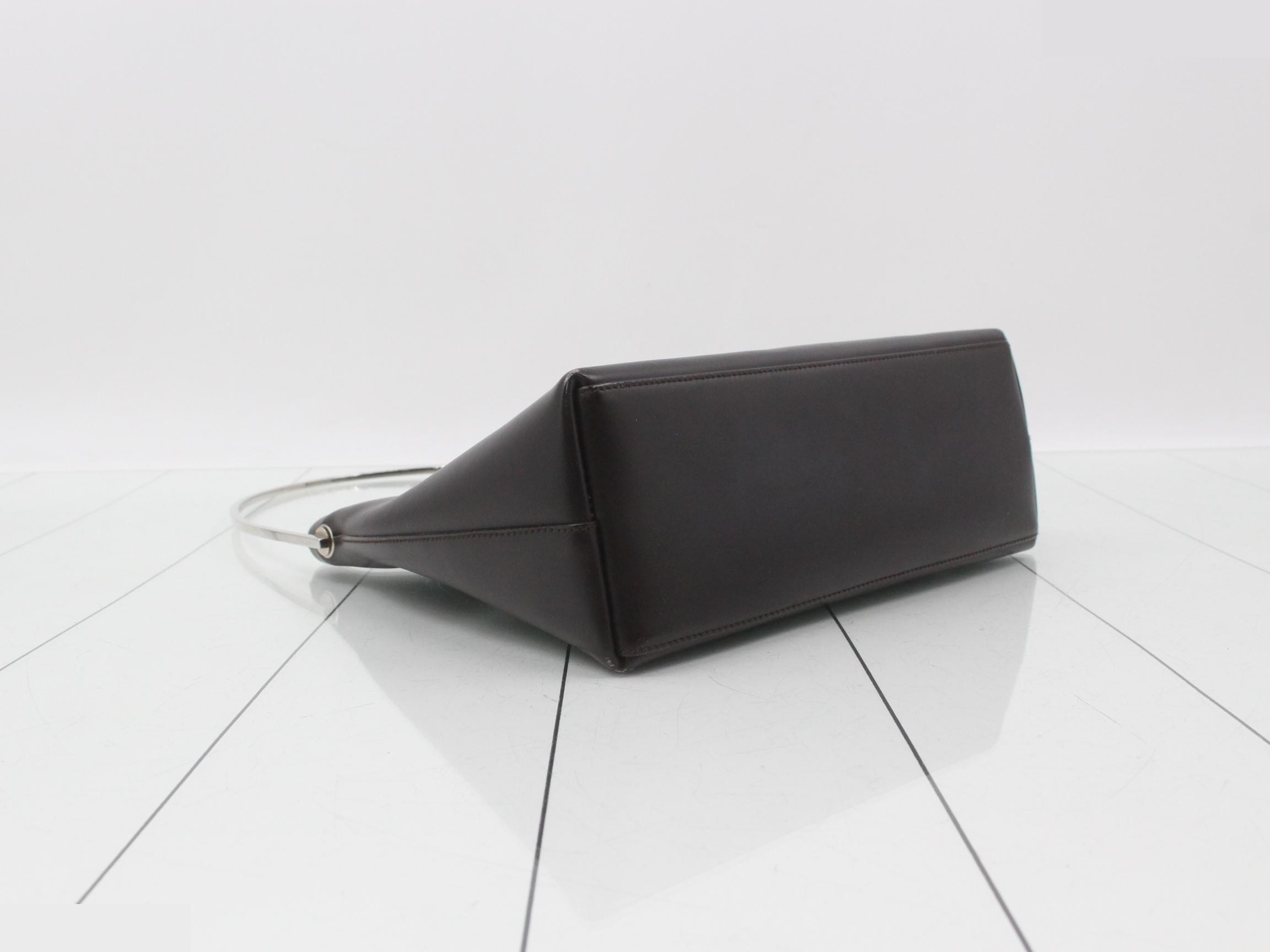 Suede, metal handle shoulder bag — view 5