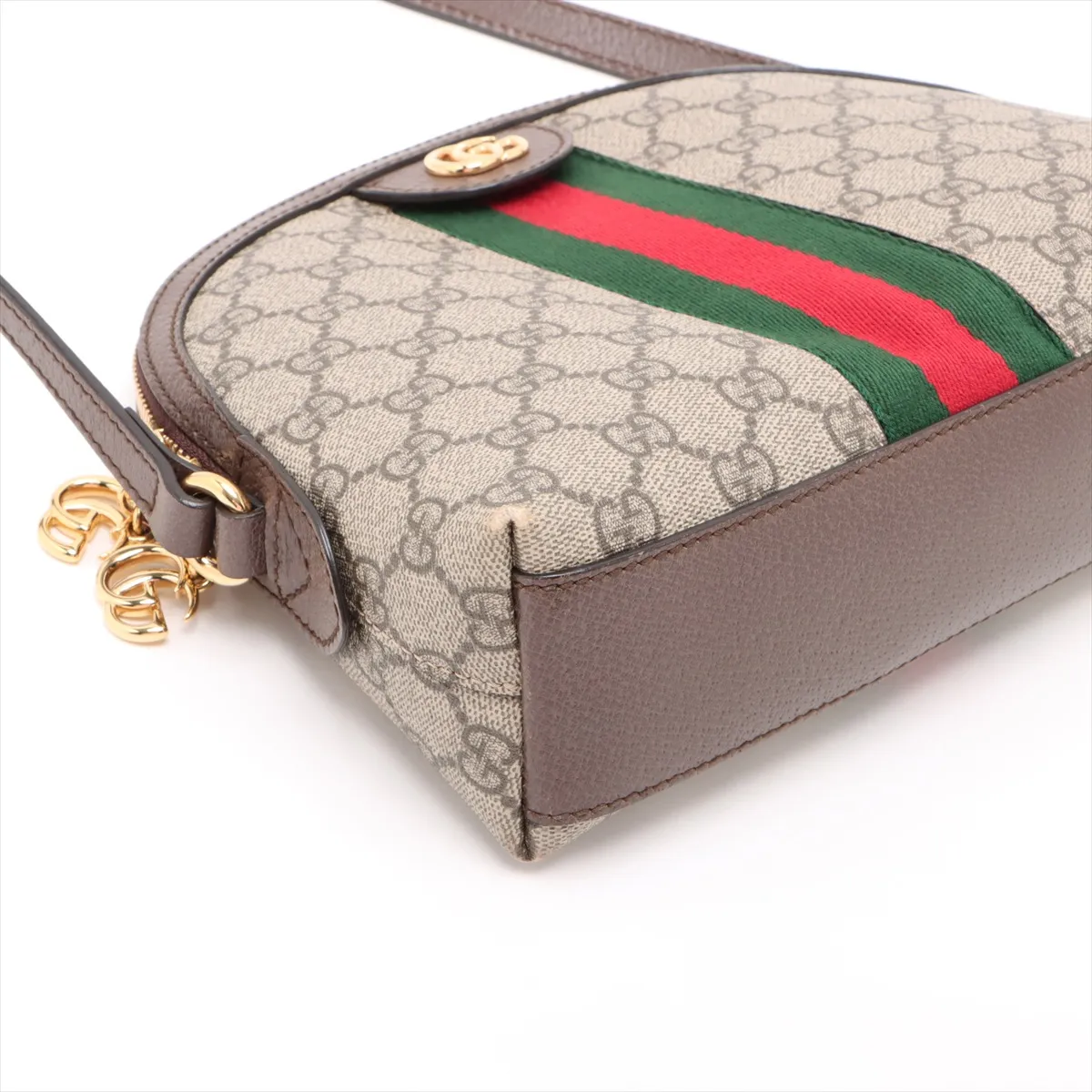 GG Supreme PVC x Leather Shoulder Bag Beige x Brown 499621 — view 4