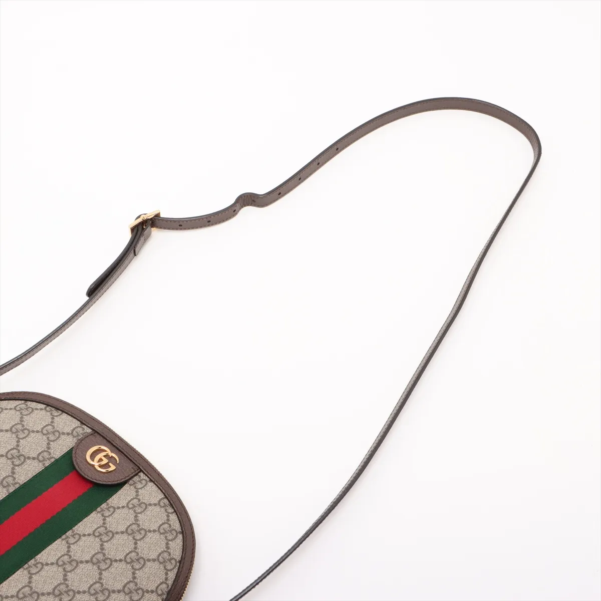 GG Supreme PVC x Leather Shoulder Bag Beige x Brown 499621 — view 5
