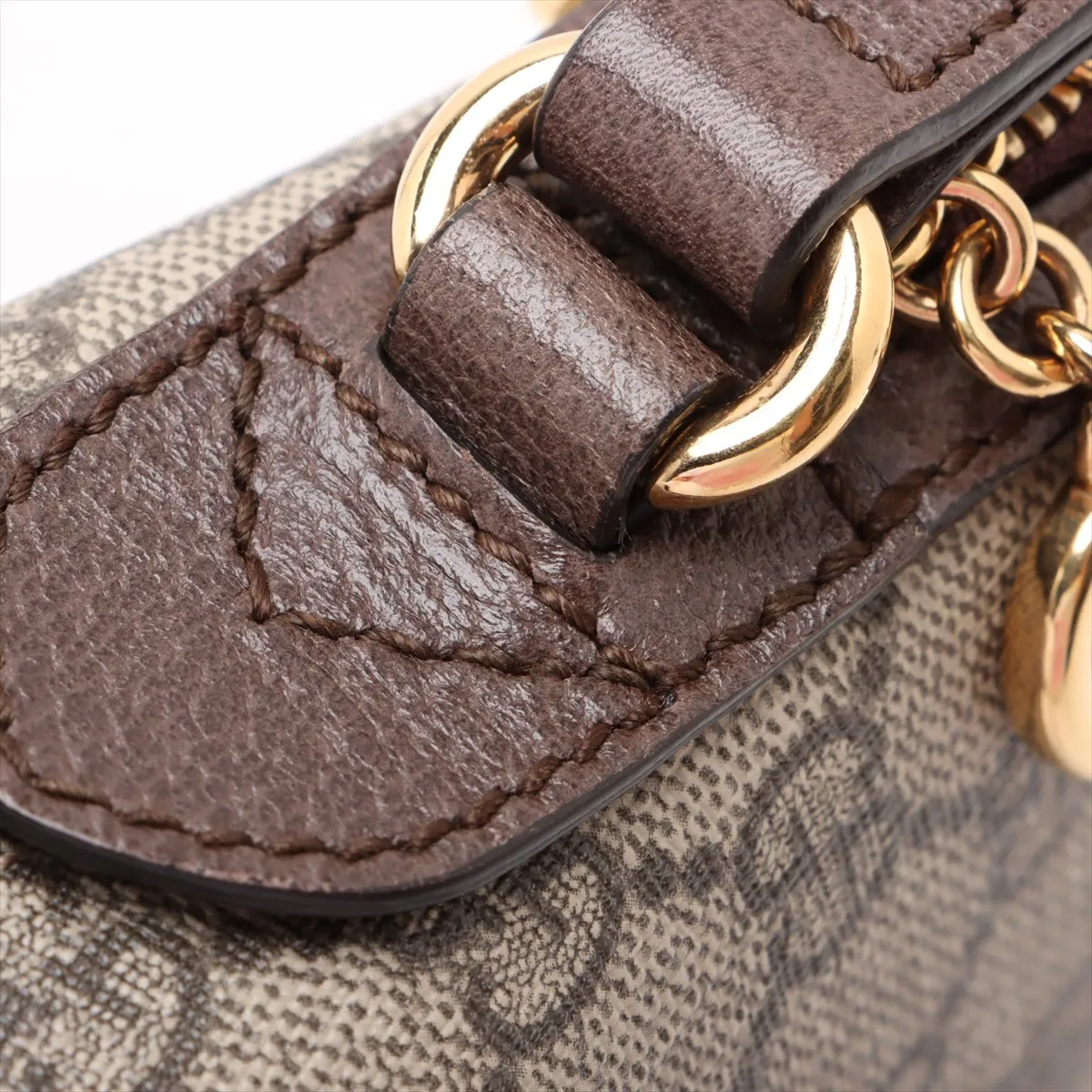 GG Supreme PVC x Leather Shoulder Bag Beige x Brown 499621 — view 10