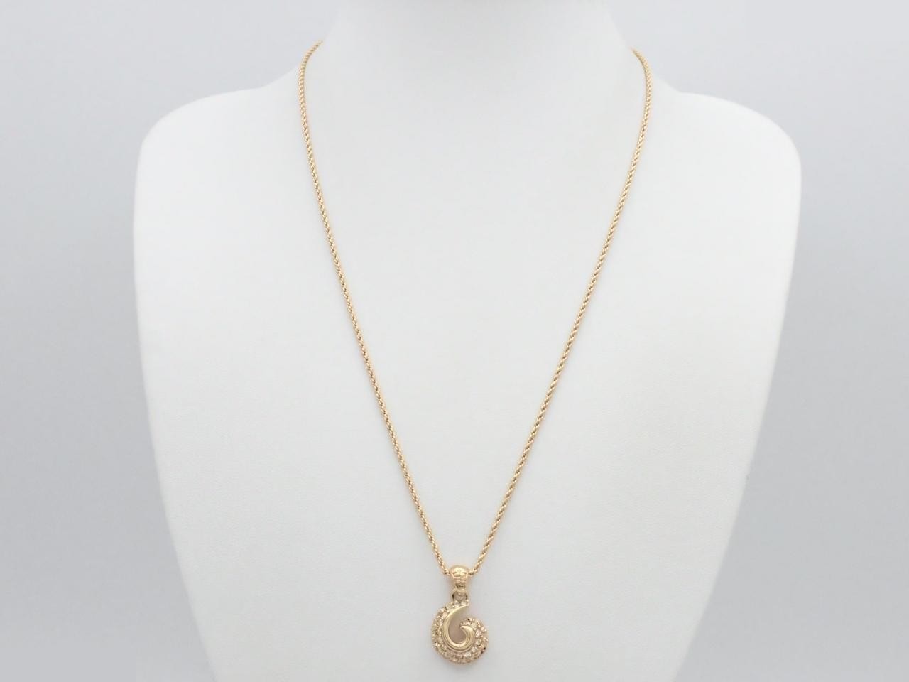 Gold necklace, chain approximately 50cm — view 3