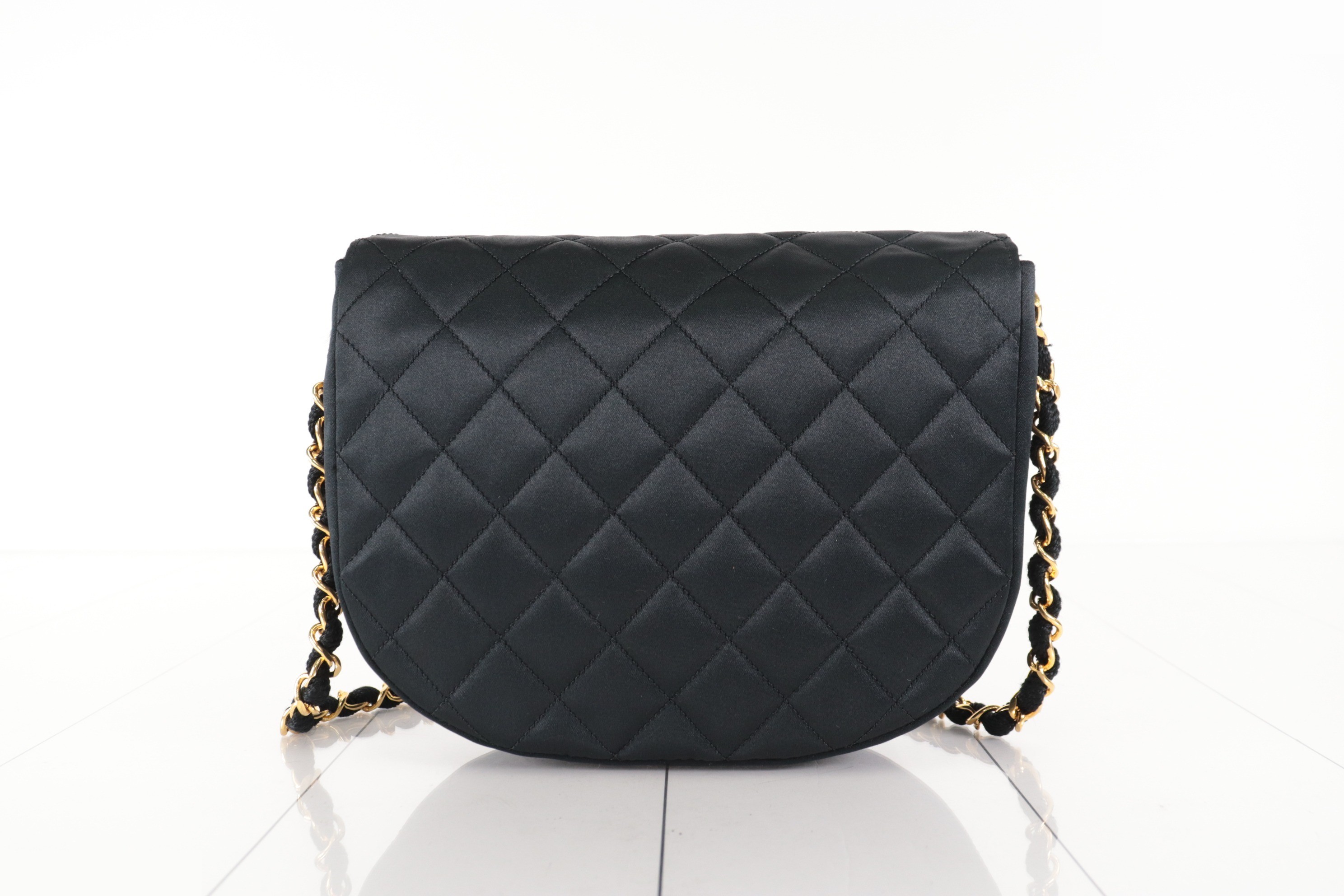 Coco Mark Satin Chain Shoulder Bag (Series 0) — view 3