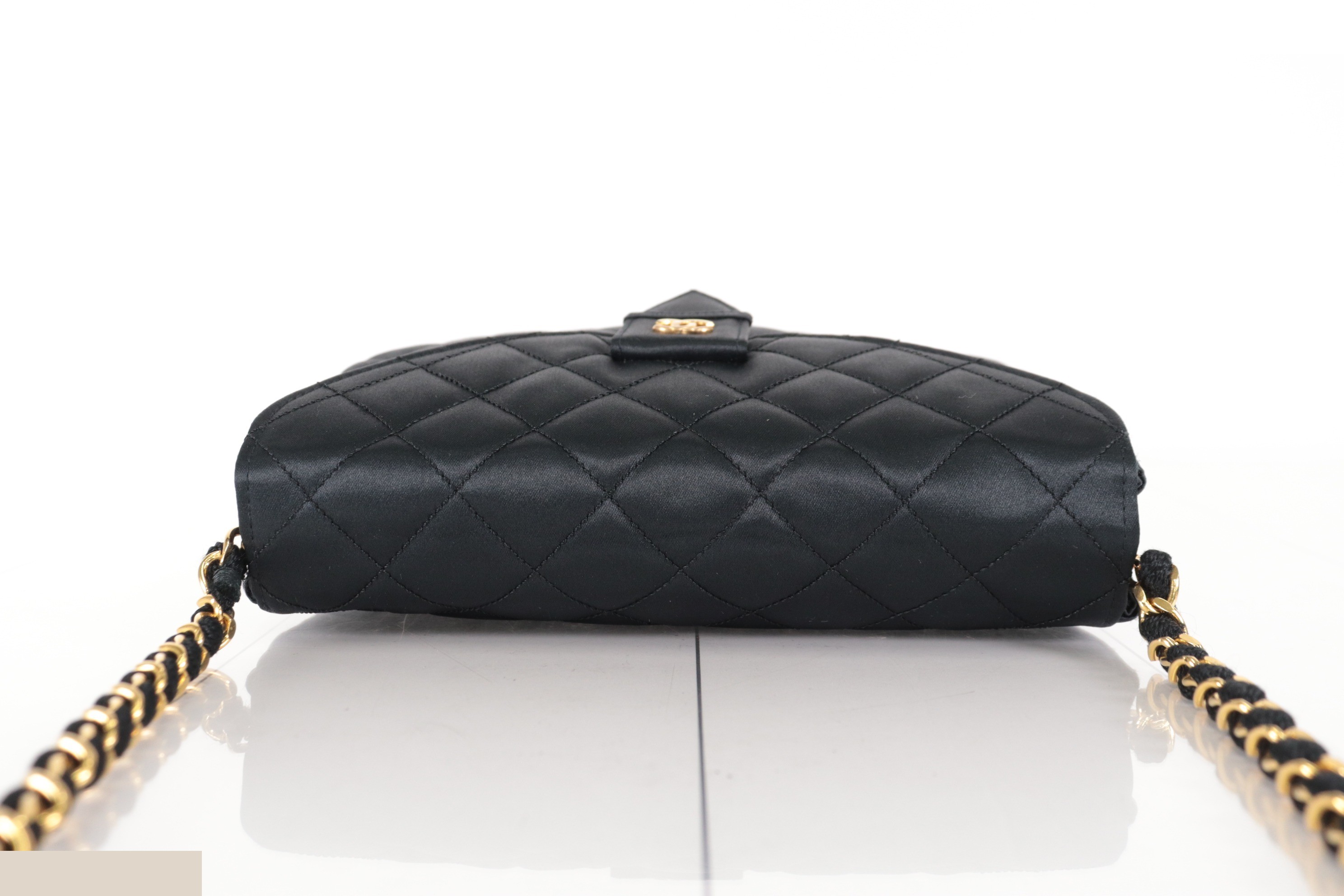 Coco Mark Satin Chain Shoulder Bag (Series 0) — view 6