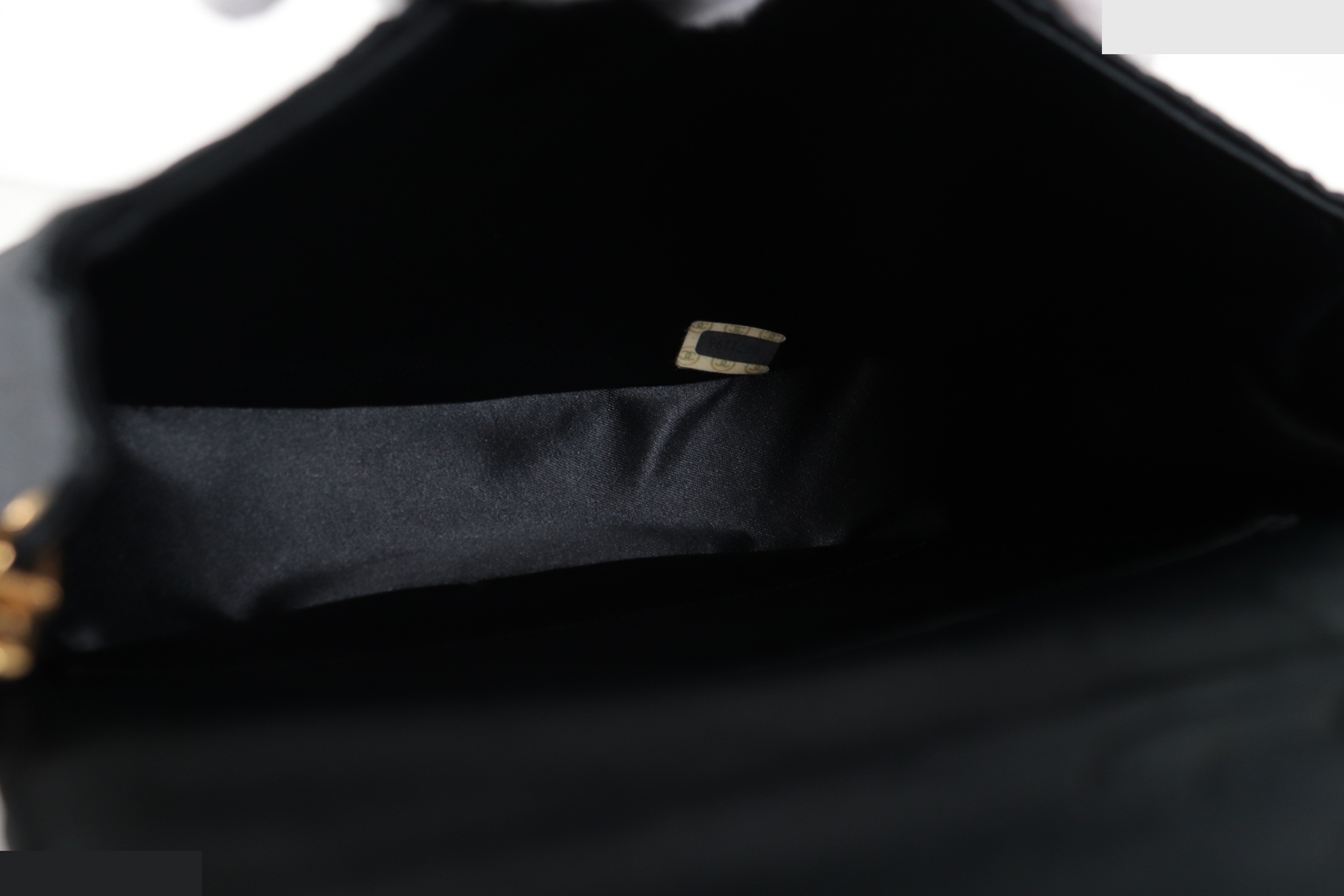 Coco Mark Satin Chain Shoulder Bag (Series 0) — view 9