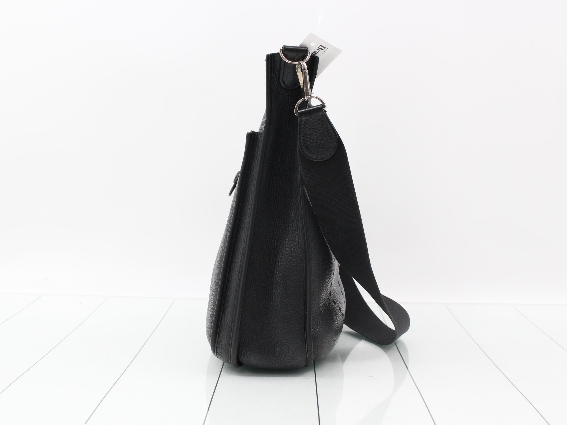 Evelyn 2, Black, J stamp, Silver hardware — view 4
