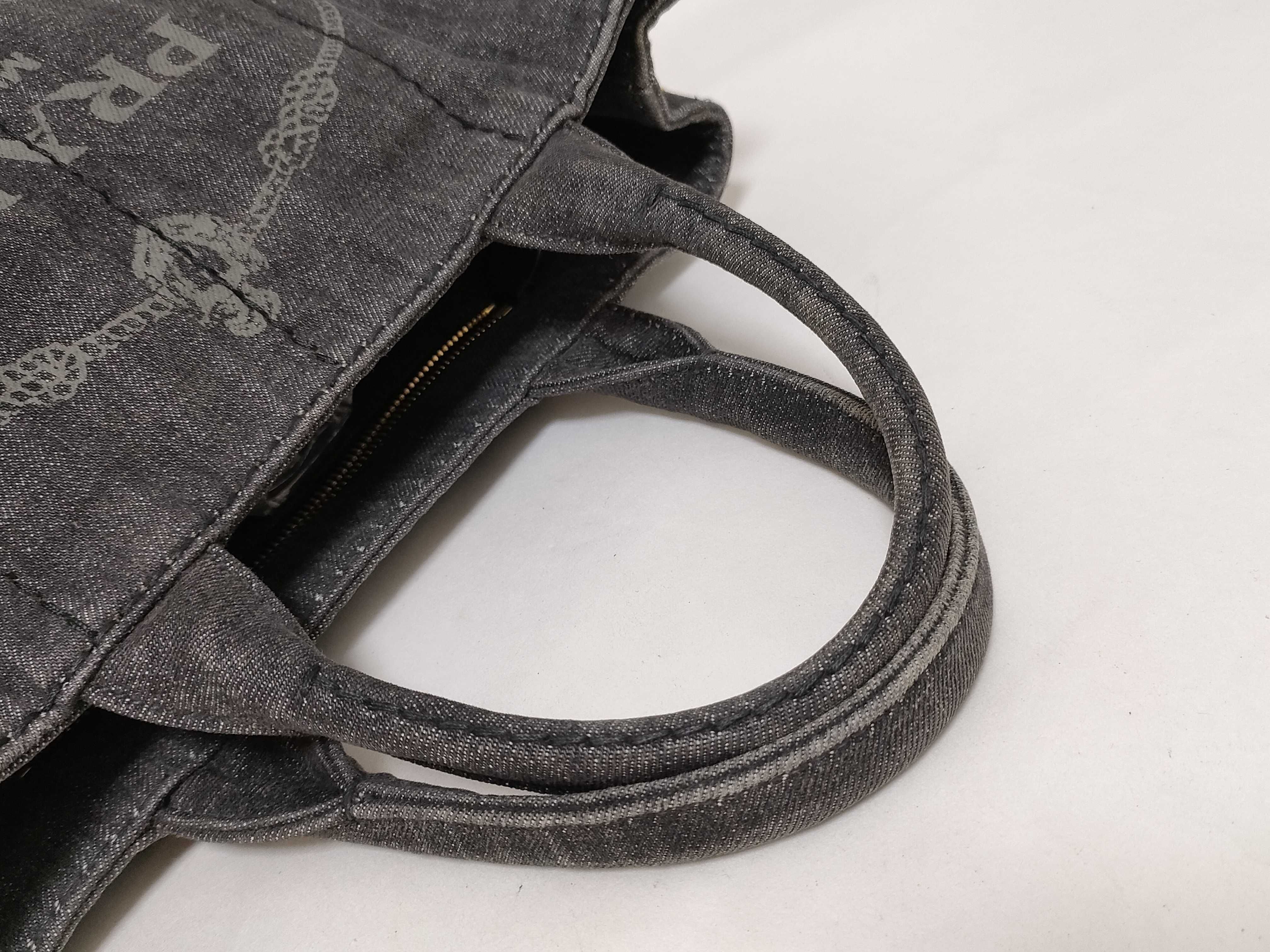 Canapa Denim 2-Way Handbag, Black, 1BG439 (Shoulder strap not included) — view 3