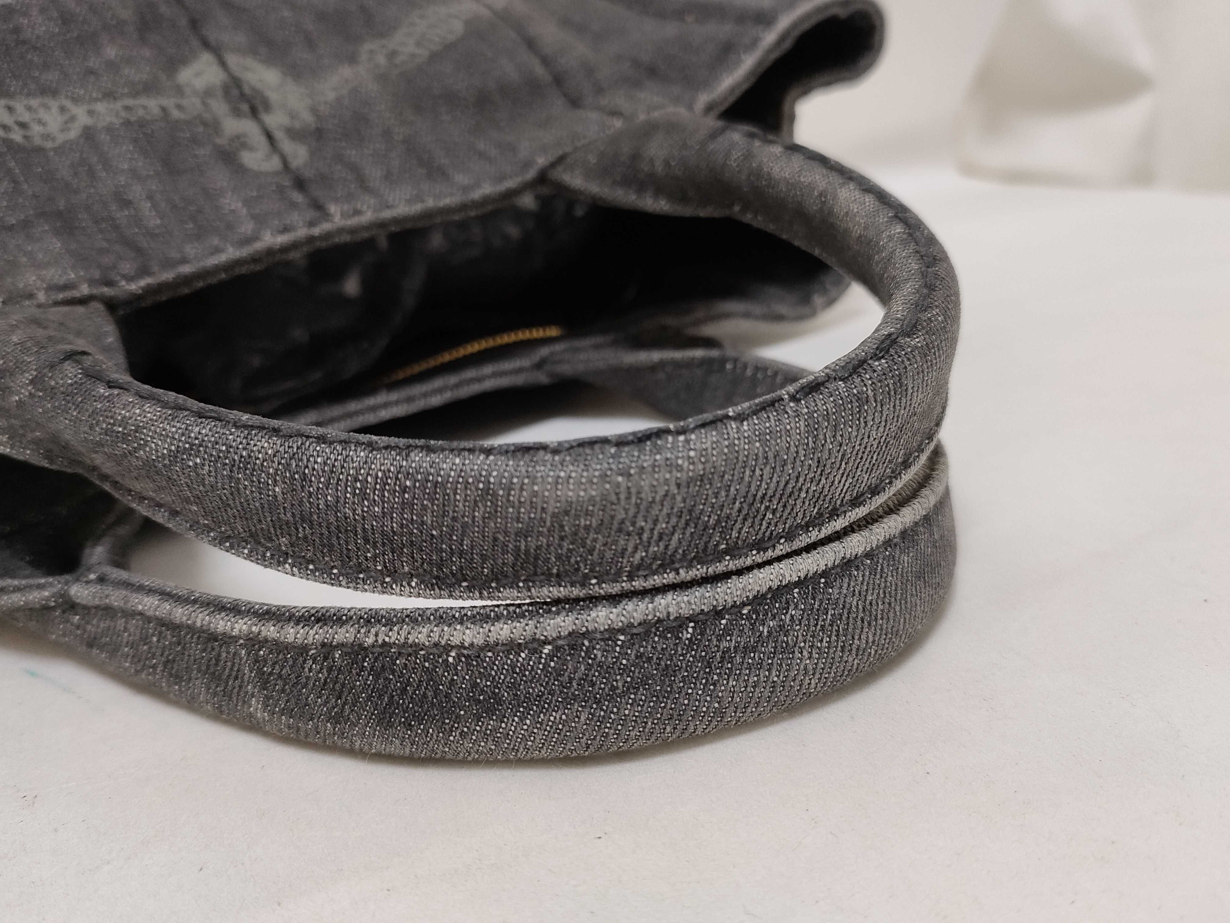 Canapa Denim 2-Way Handbag, Black, 1BG439 (Shoulder strap not included) — view 4