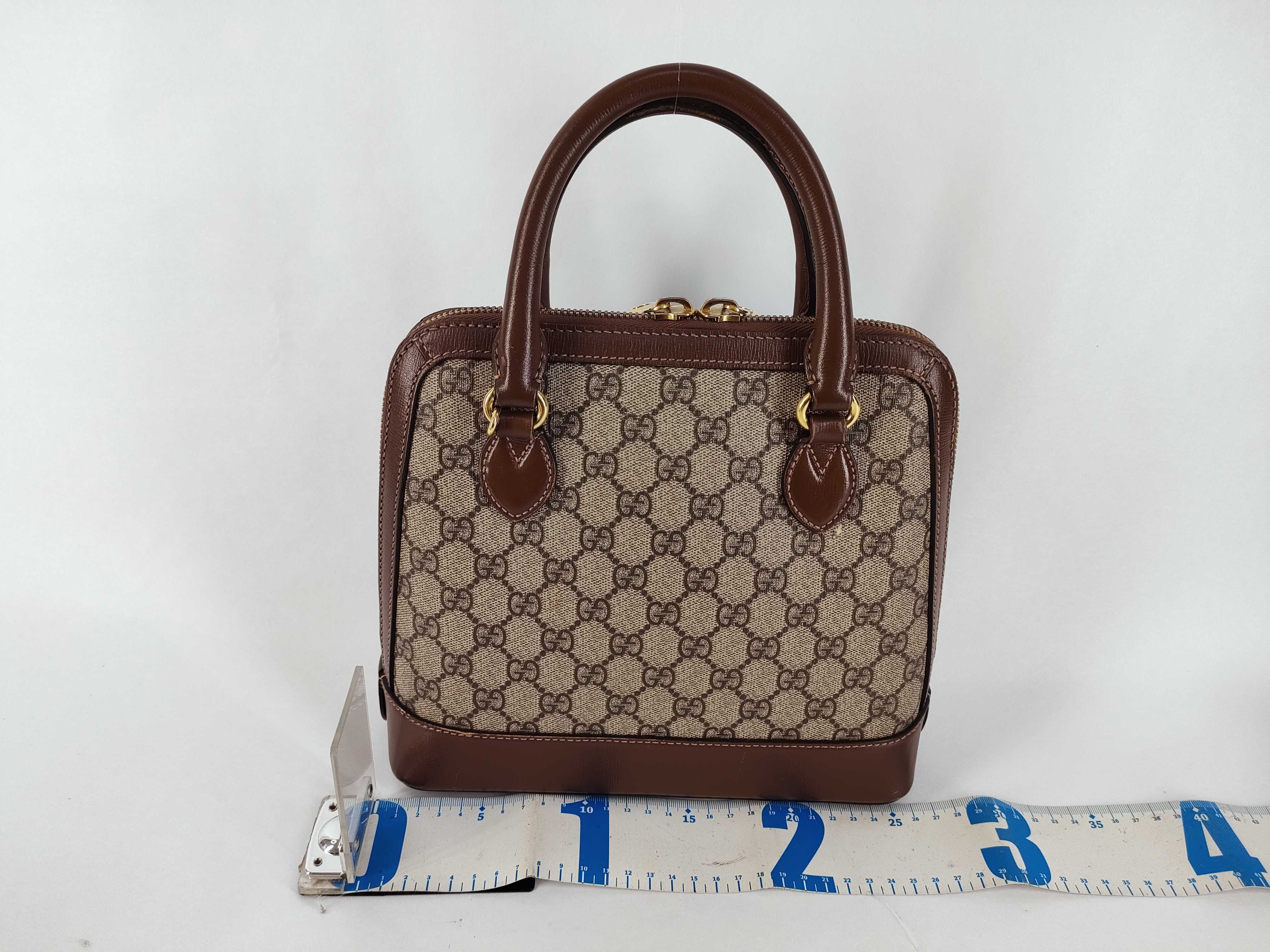 GG Supreme PVC x Leather 2-Way Handbag, Brown, 621220 (Handbag) — view 2