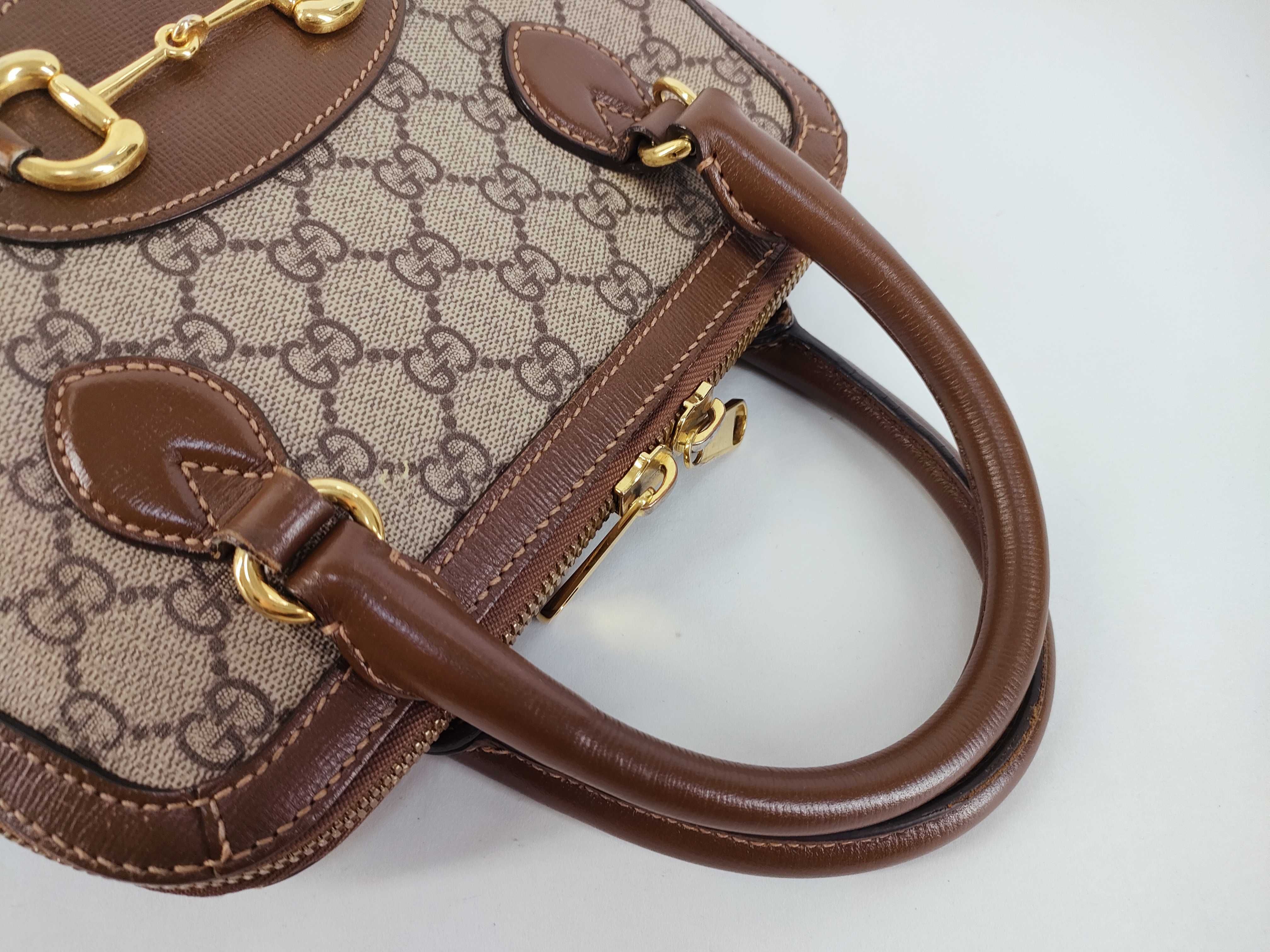 GG Supreme PVC x Leather 2-Way Handbag, Brown, 621220 (Handbag) — view 3