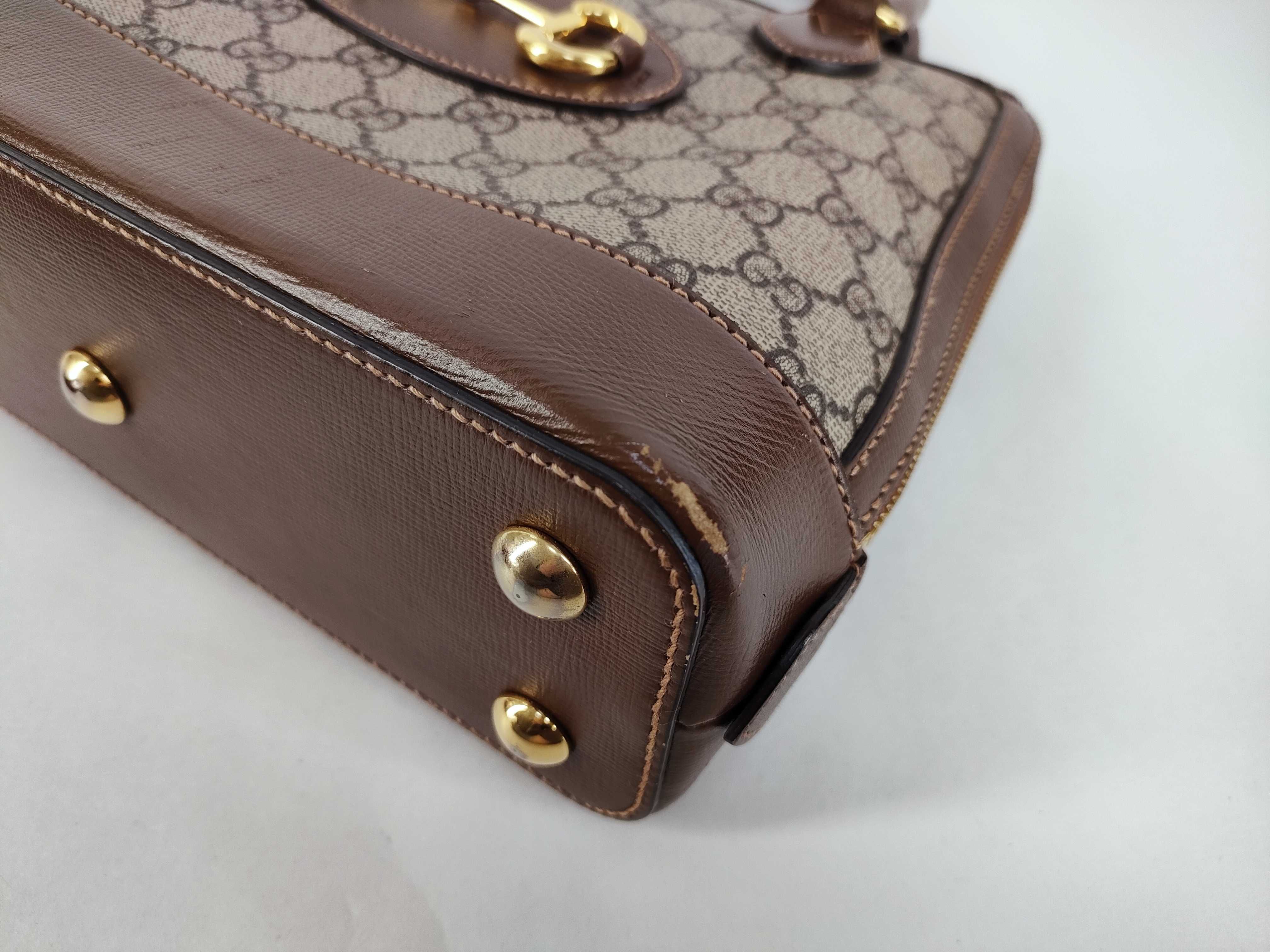 GG Supreme PVC x Leather 2-Way Handbag, Brown, 621220 (Handbag) — view 6