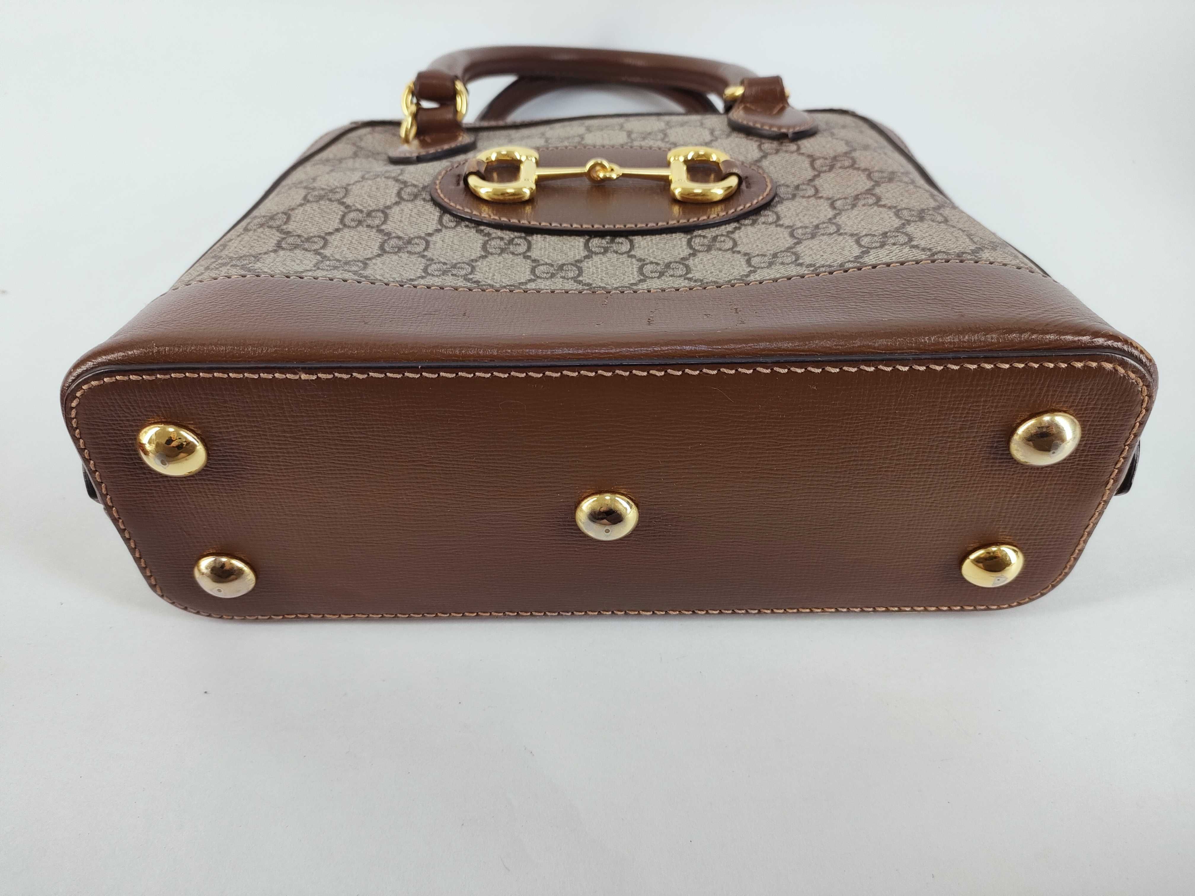 GG Supreme PVC x Leather 2-Way Handbag, Brown, 621220 (Handbag) — view 7