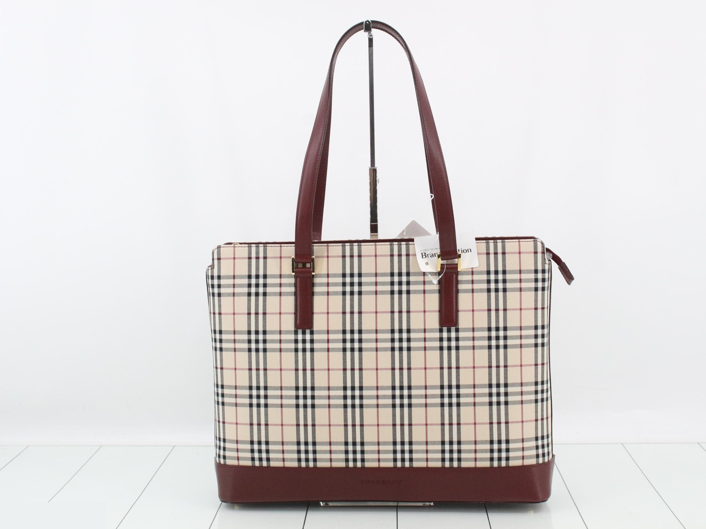 Nova Check Canvas Tote Bag