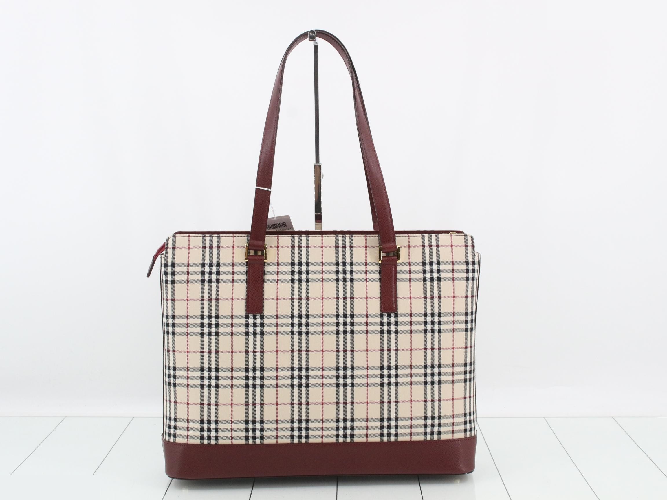 Nova Check Canvas Tote Bag — view 2
