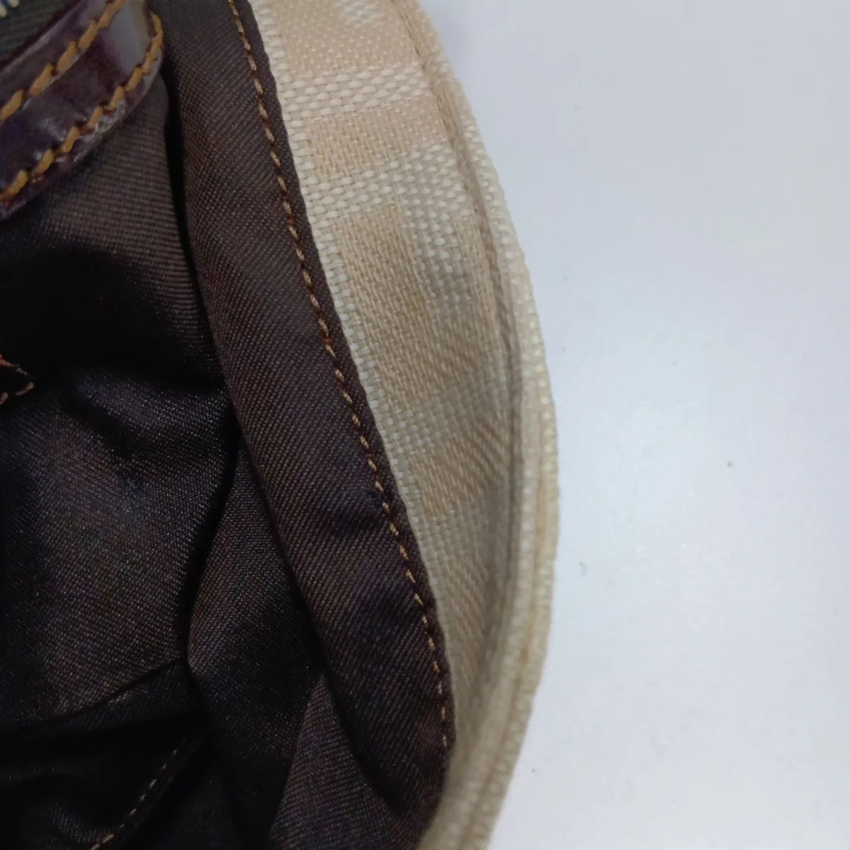 Zucca Mamma Bucket 26424 Canvas x Leather Shoulder Bag Beige — view 11