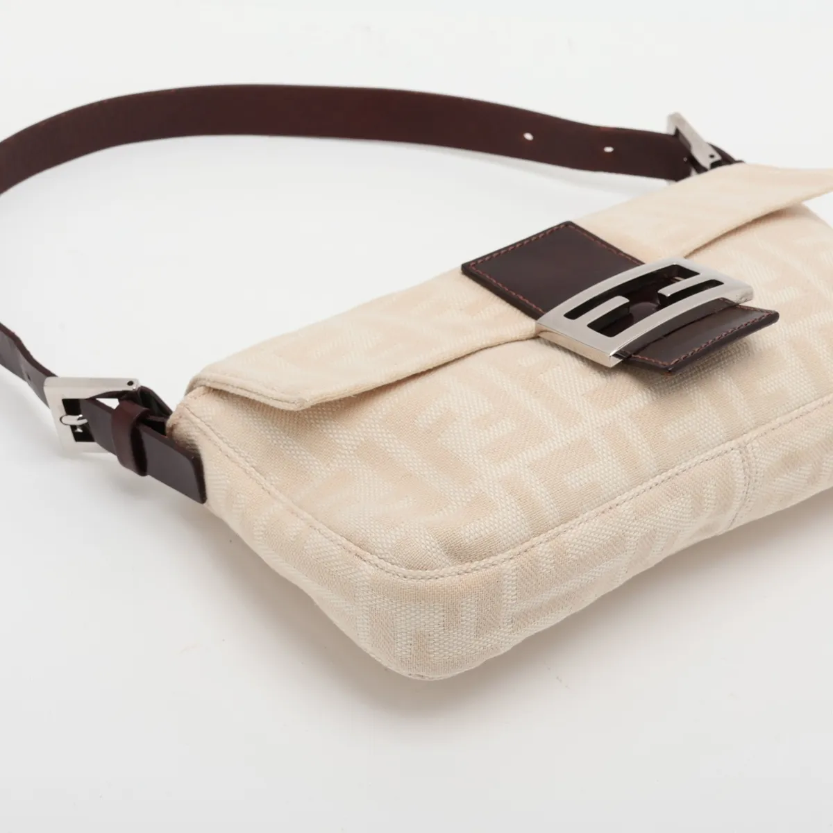 Zucca Mamma Bucket 26424 Canvas x Leather Shoulder Bag Beige — view 4