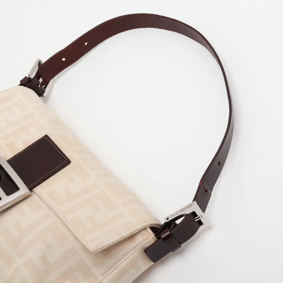 Zucca Mamma Bucket 26424 Canvas x Leather Shoulder Bag Beige — view 5