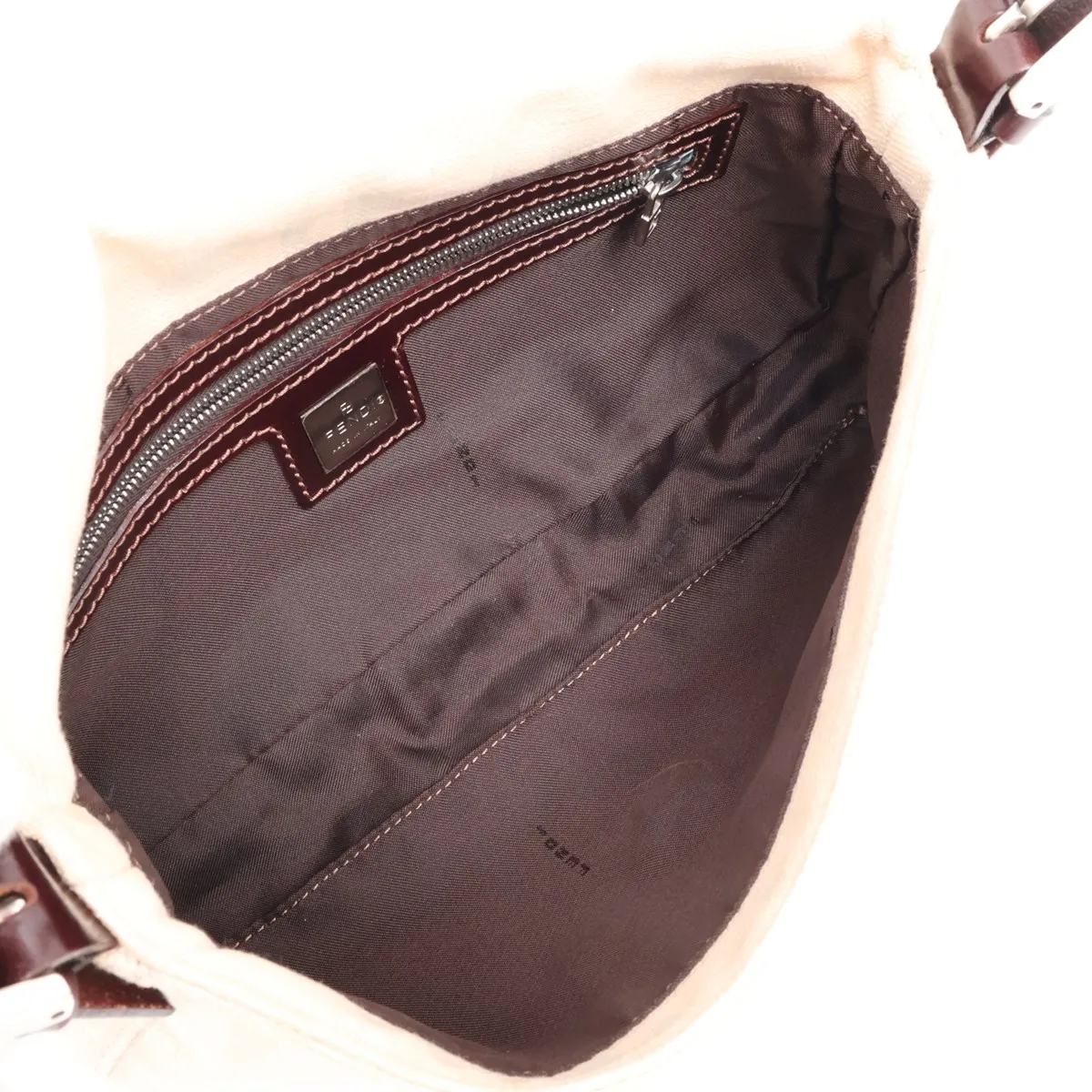 Zucca Mamma Bucket 26424 Canvas x Leather Shoulder Bag Beige — view 6