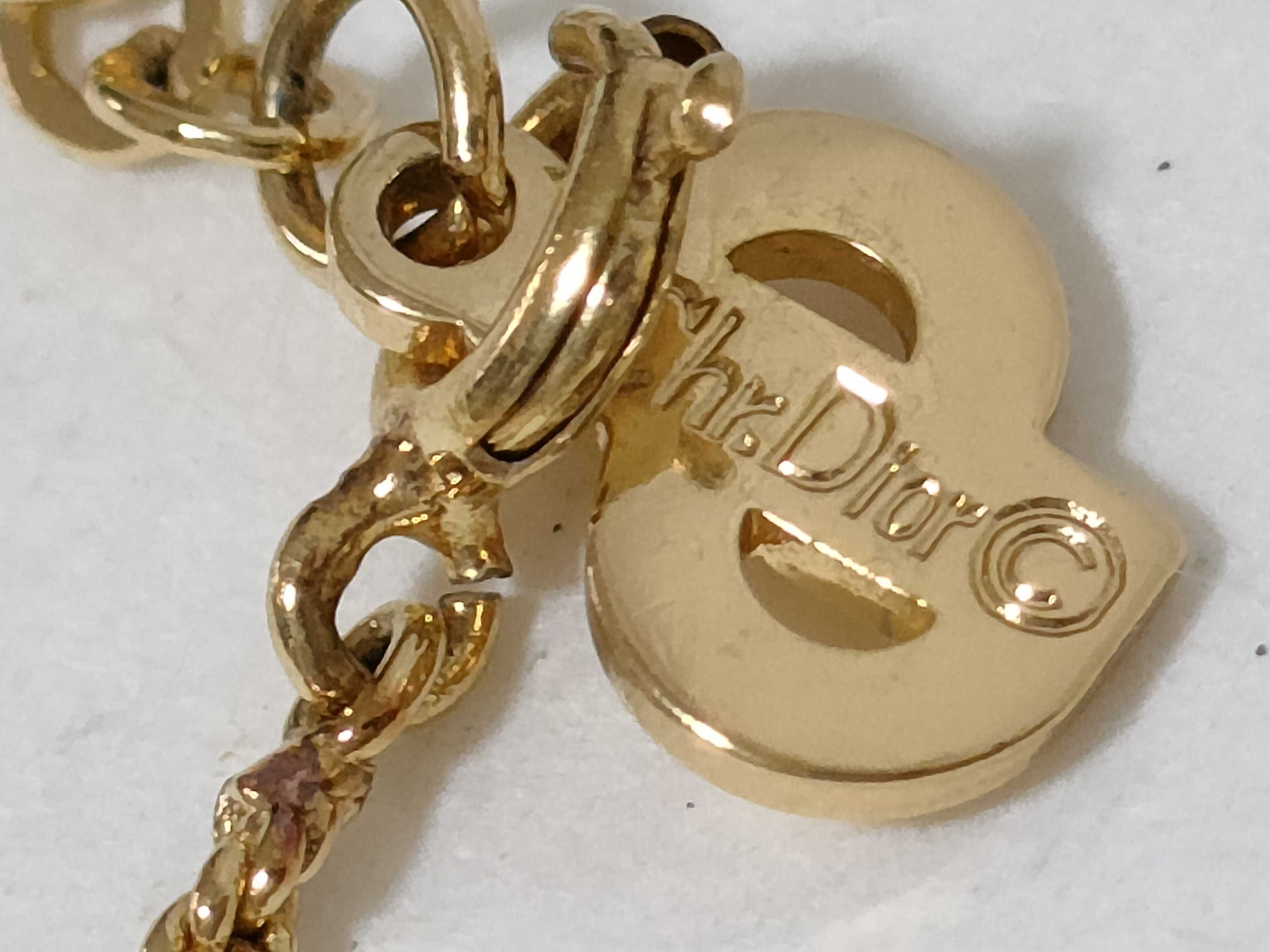 CD Logo Rhinestone Necklace — view 4