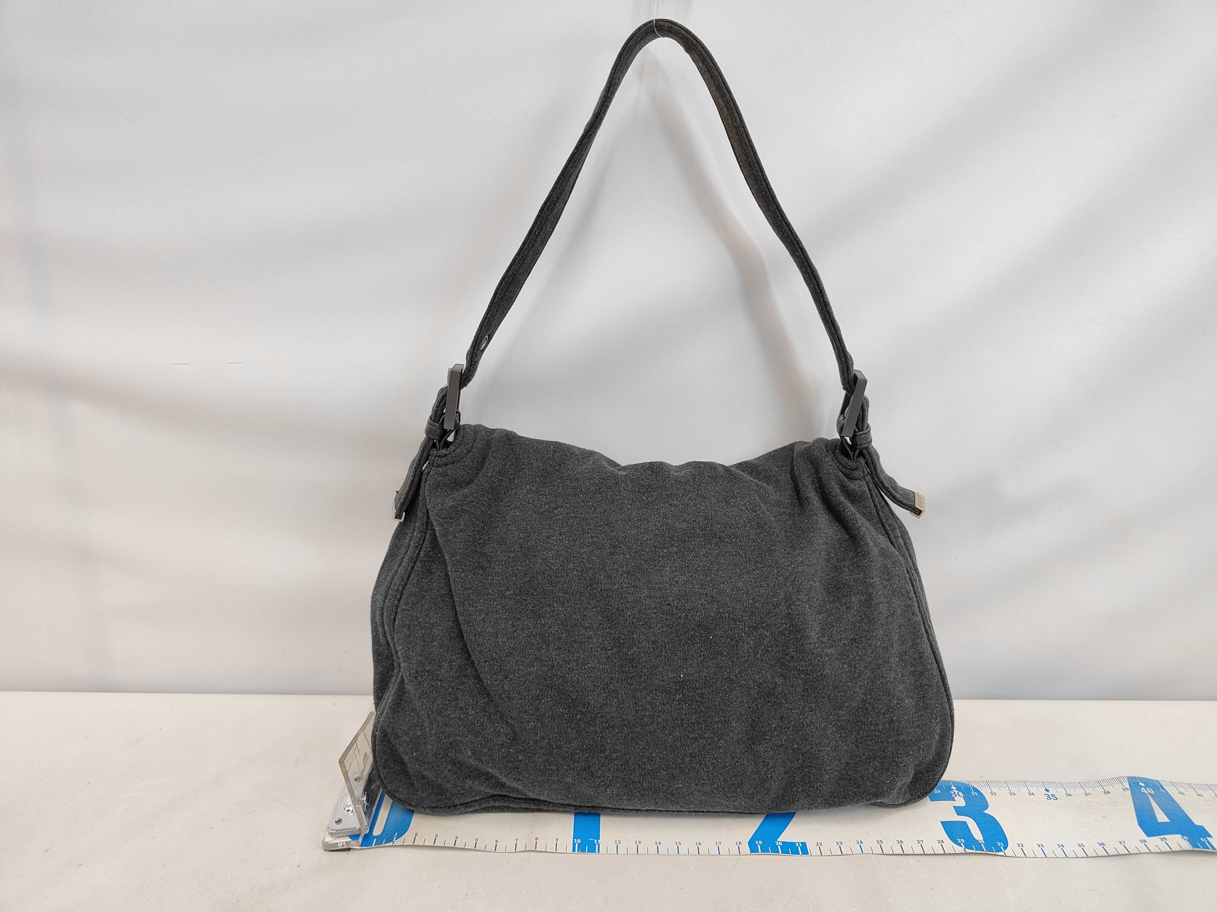 Mamma Bucket One-Shoulder Bag, Vertical, Jersey, Gray Shoulder Bag — view 2