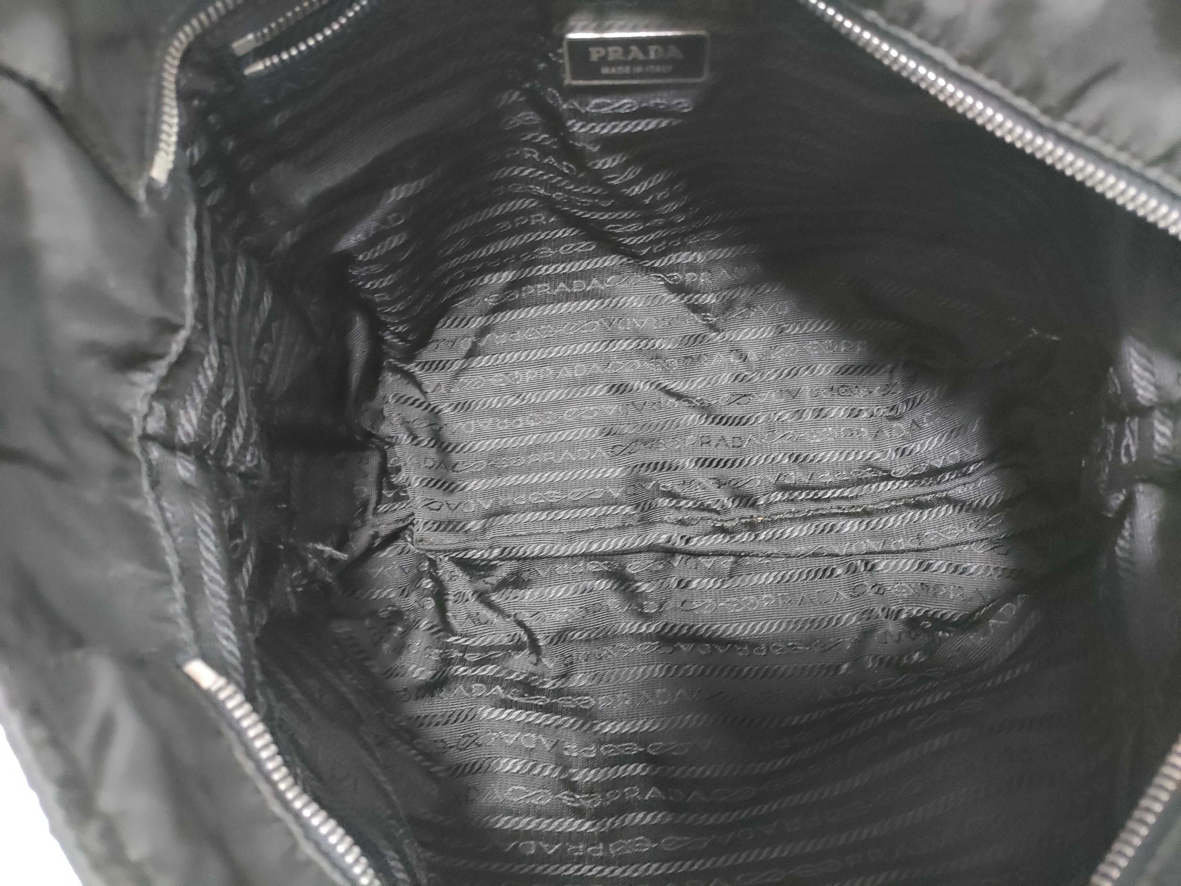 Nylon Leather Tote Bag, Black, Size 31, BR2311, Guaranteed Tote Bag — view 11