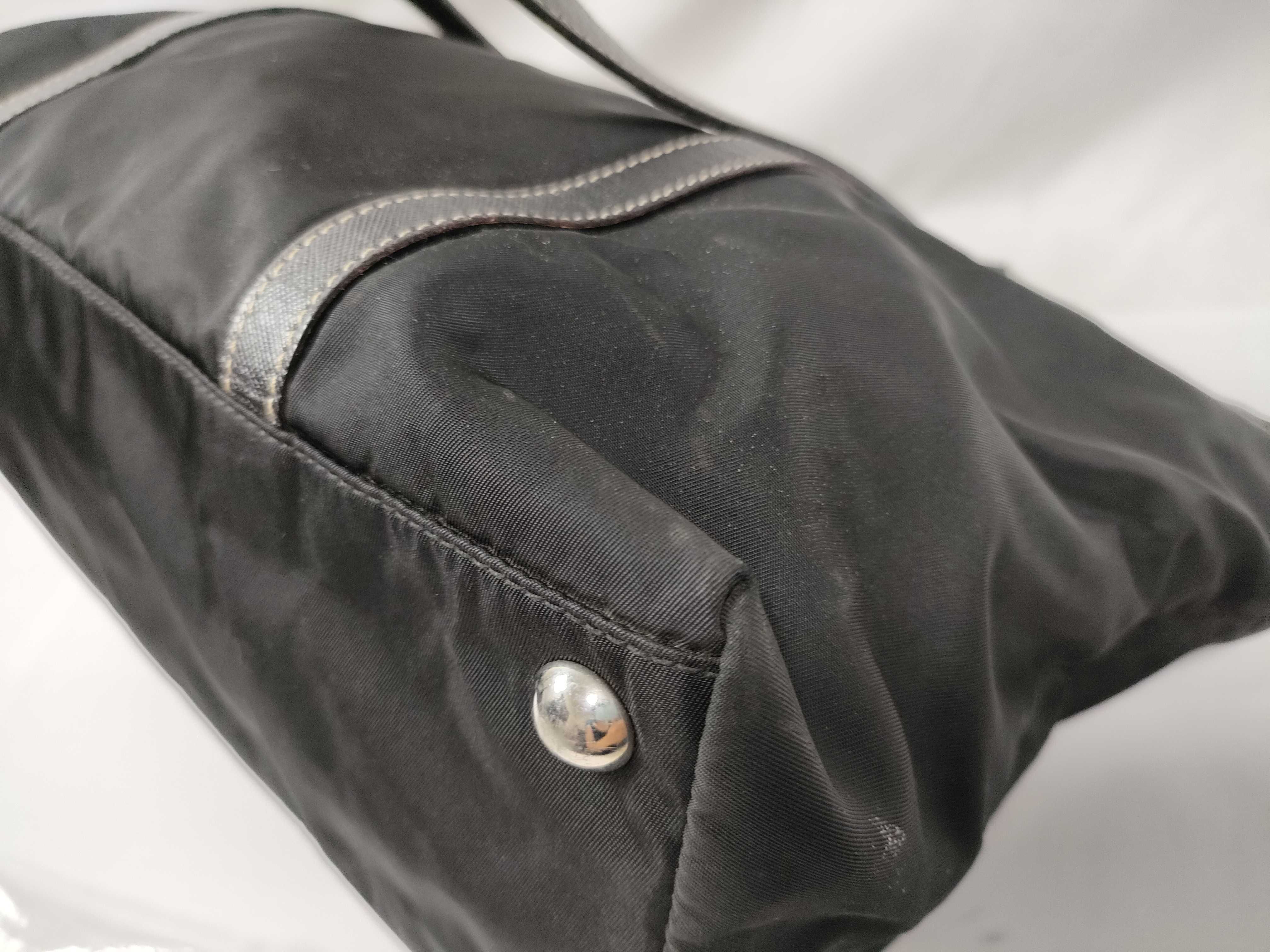Nylon Leather Tote Bag, Black, Size 31, BR2311, Guaranteed Tote Bag — view 8