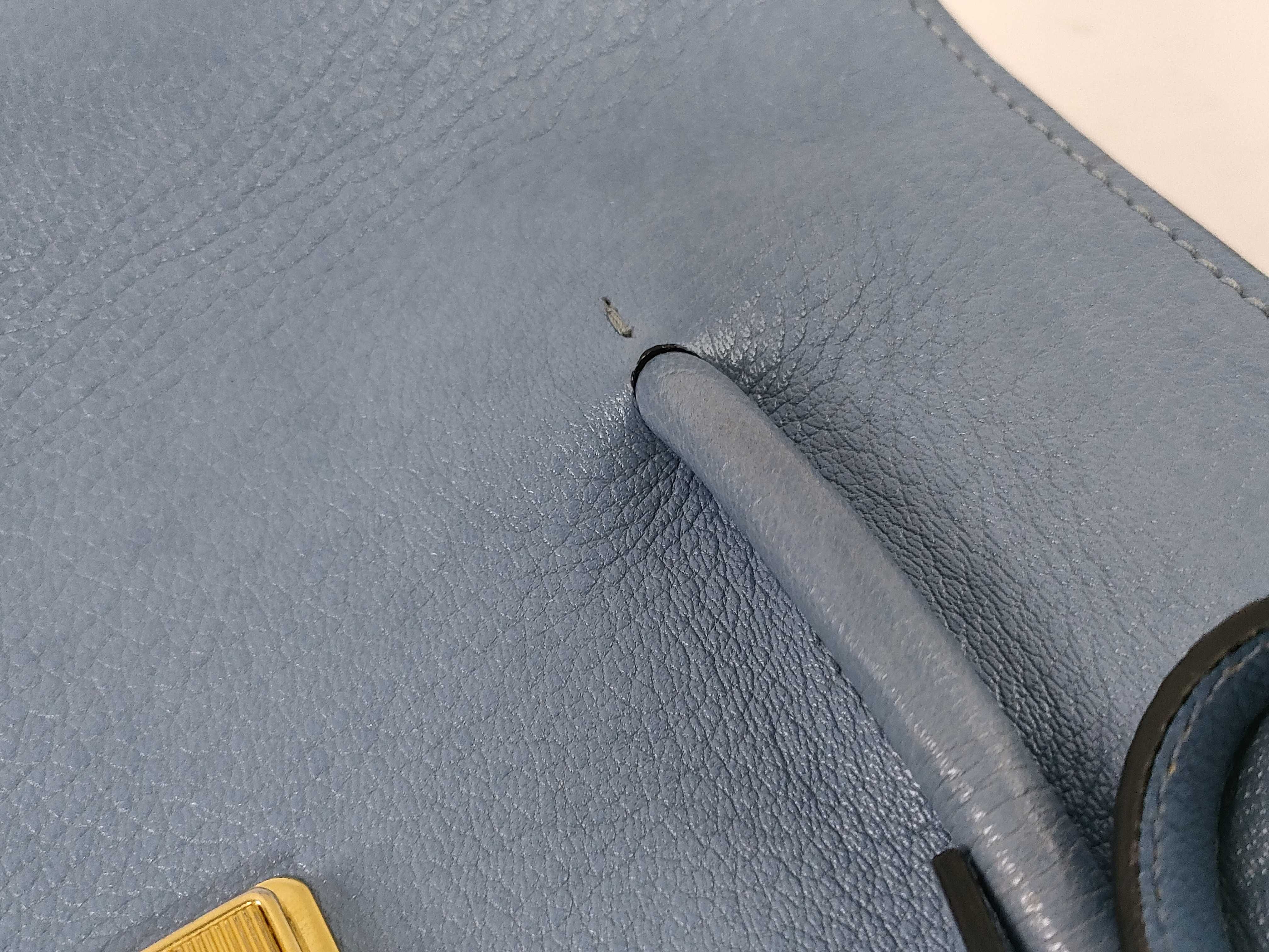 Madras Handbag, Blue — view 5