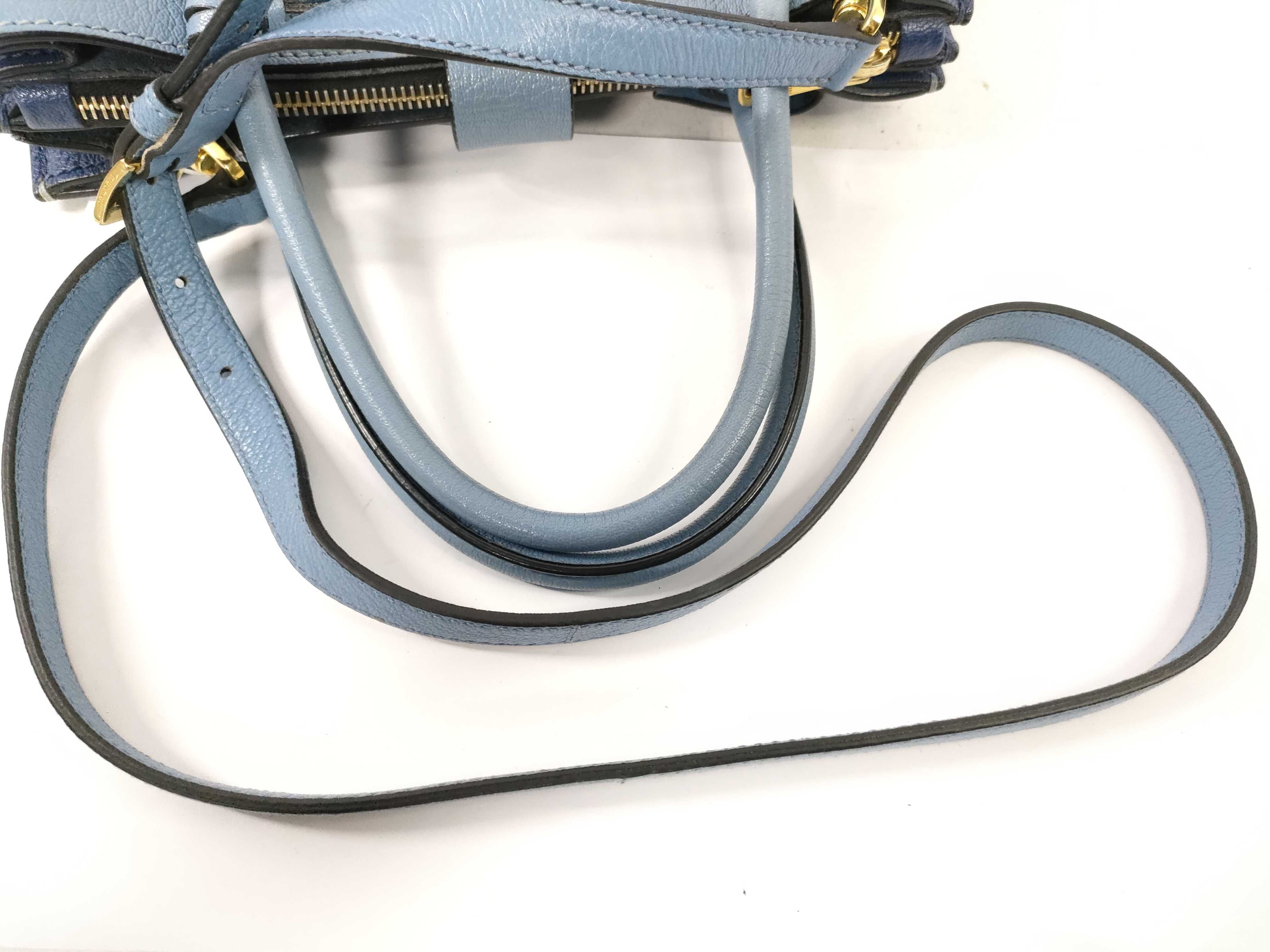 Madras Handbag, Blue — view 6