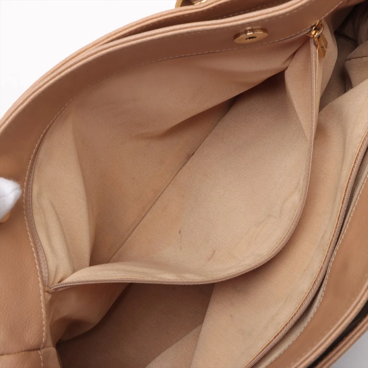 Executive Leather 2WAY Tote Bag Beige Gold Hardware 6810792 No. 6 — view 11