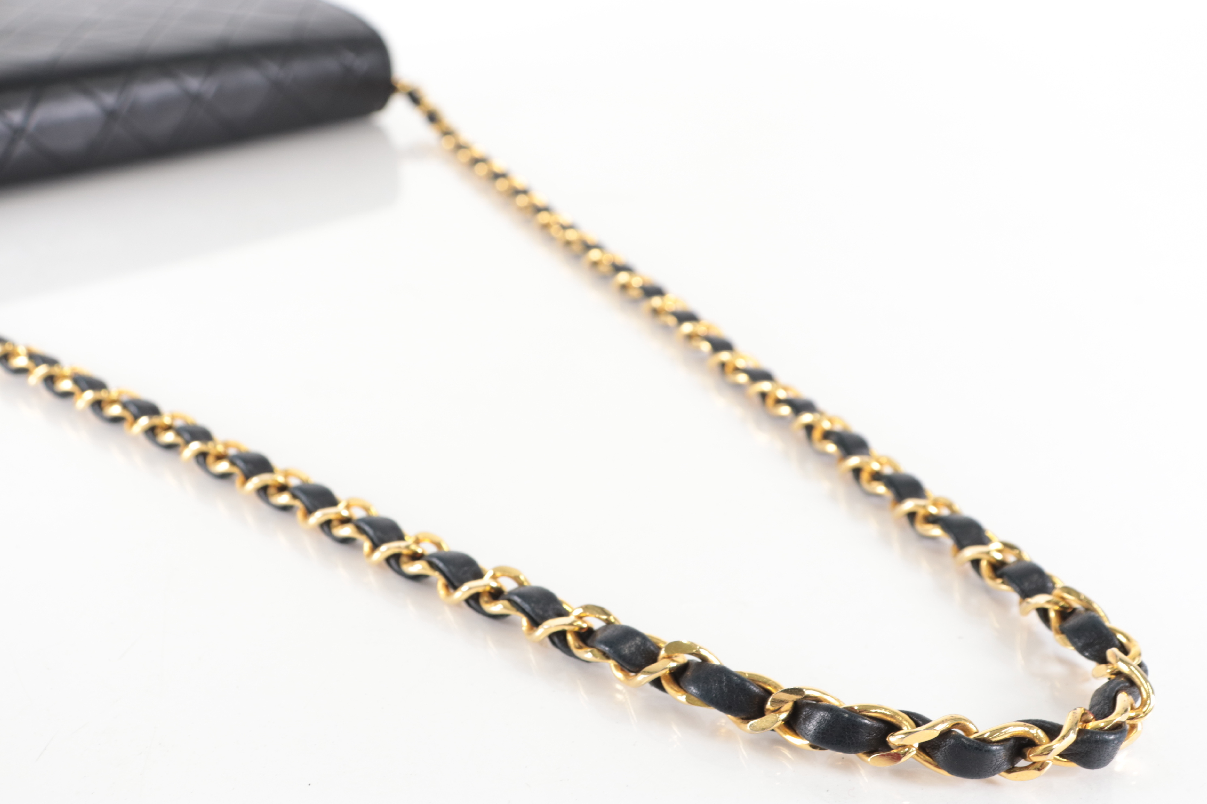 Matelassé Lambskin Full Flap Push Chain Shoulder Bag — view 7