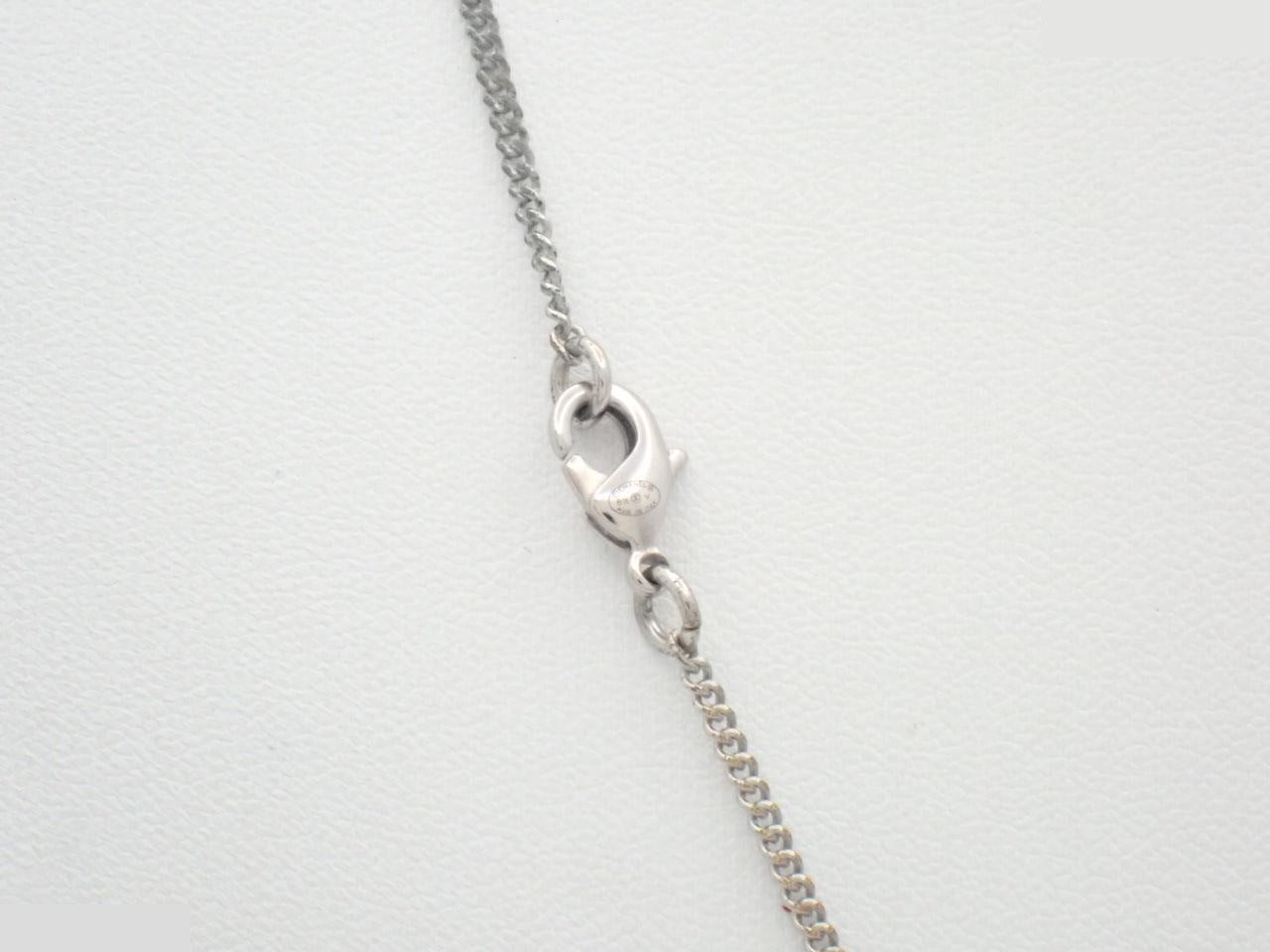 Necklace B16V, Coco Mark, Rhinestone Flower, Silver — view 2