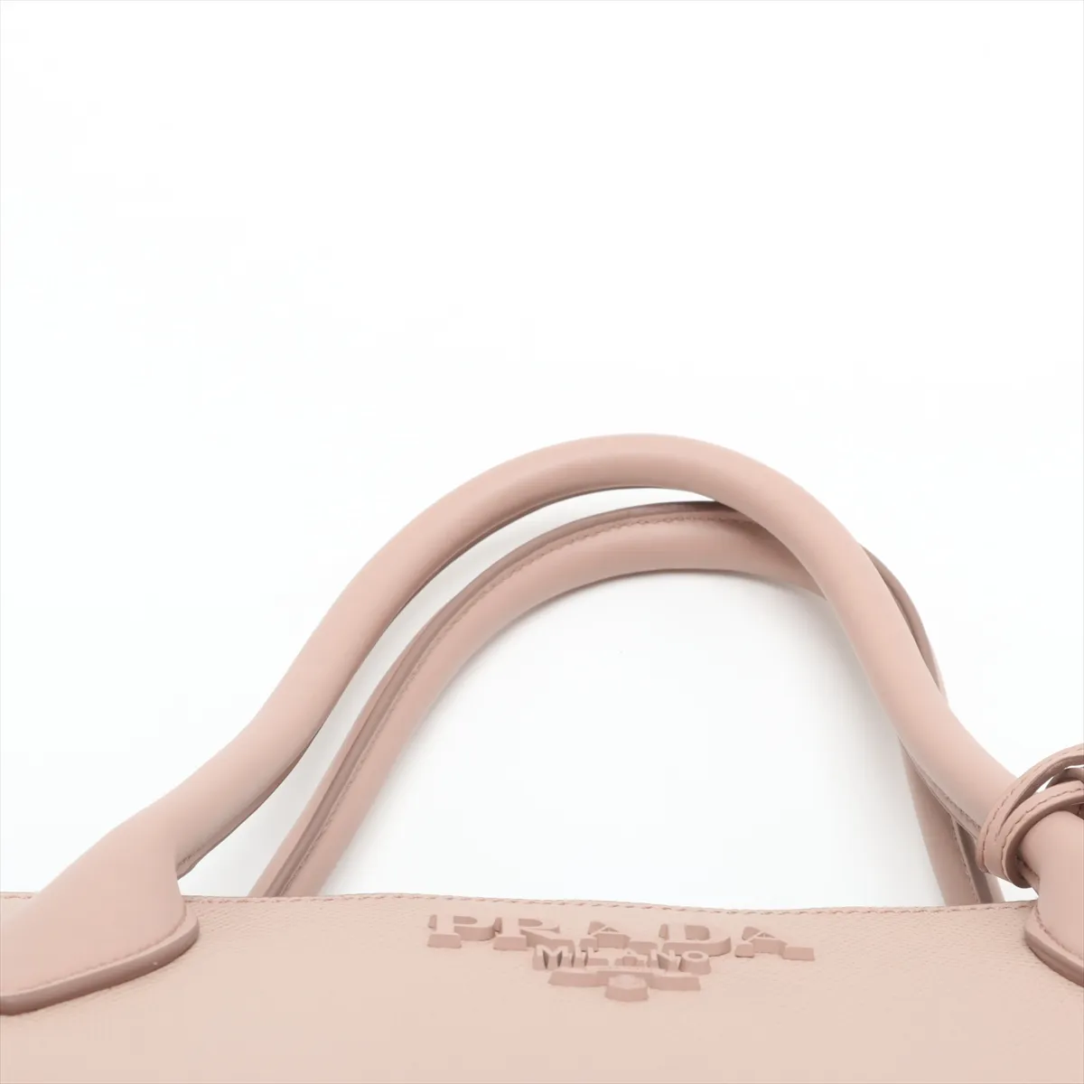 Saffiano Cuir Leather 2-Way Handbag, Pink, 1BA155 — view 6