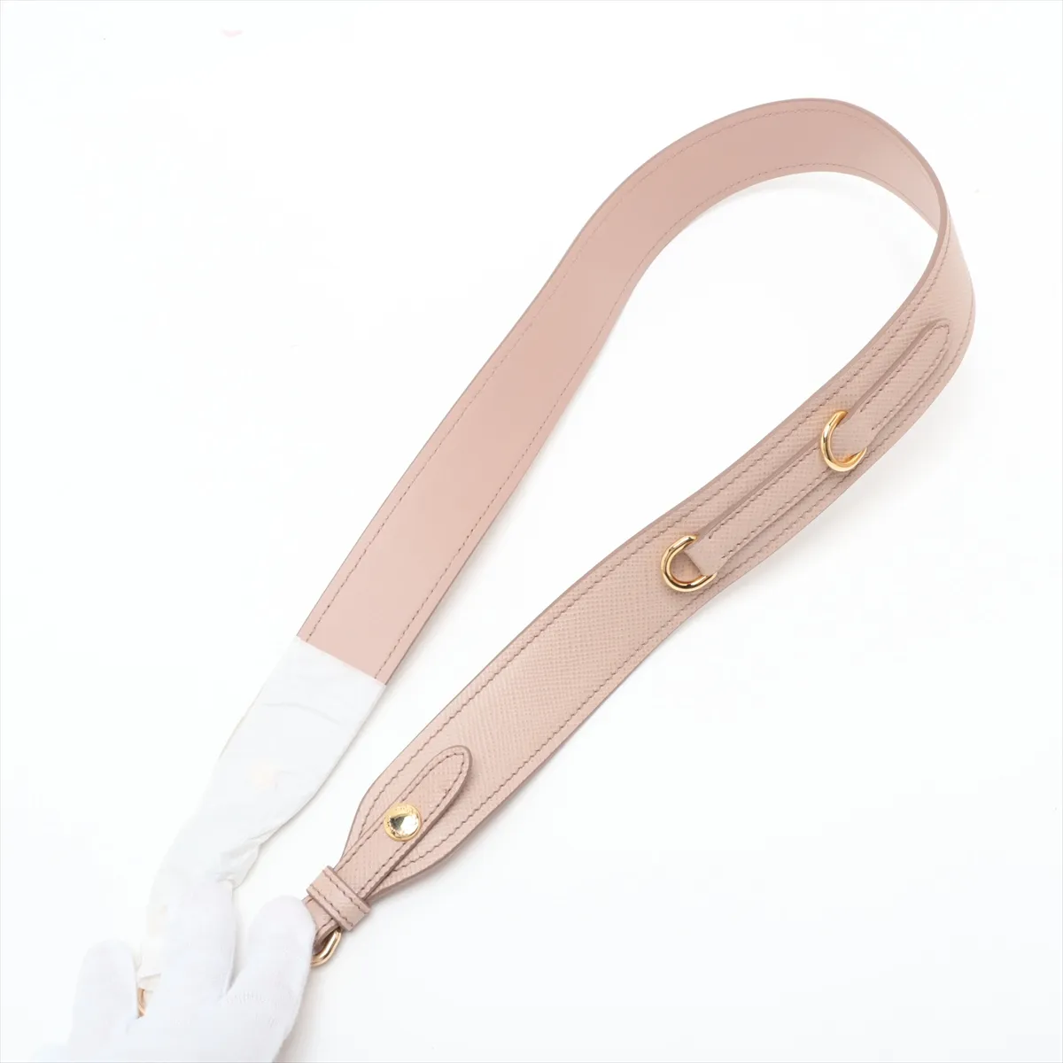 Saffiano Cuir Leather 2-Way Handbag, Pink, 1BA155 — view 7