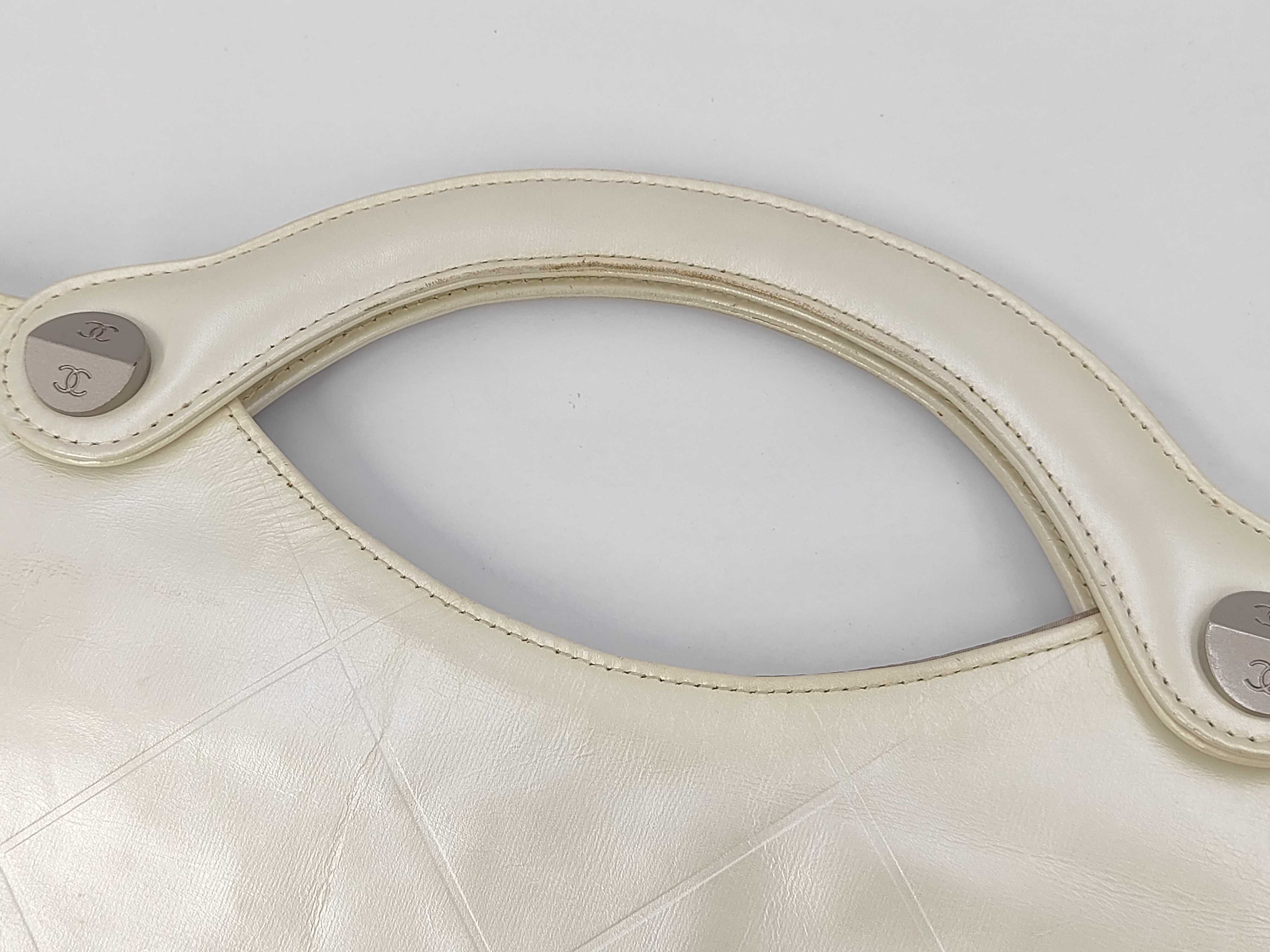 Matelassé handbag, pearl white, item number 5. — view 5