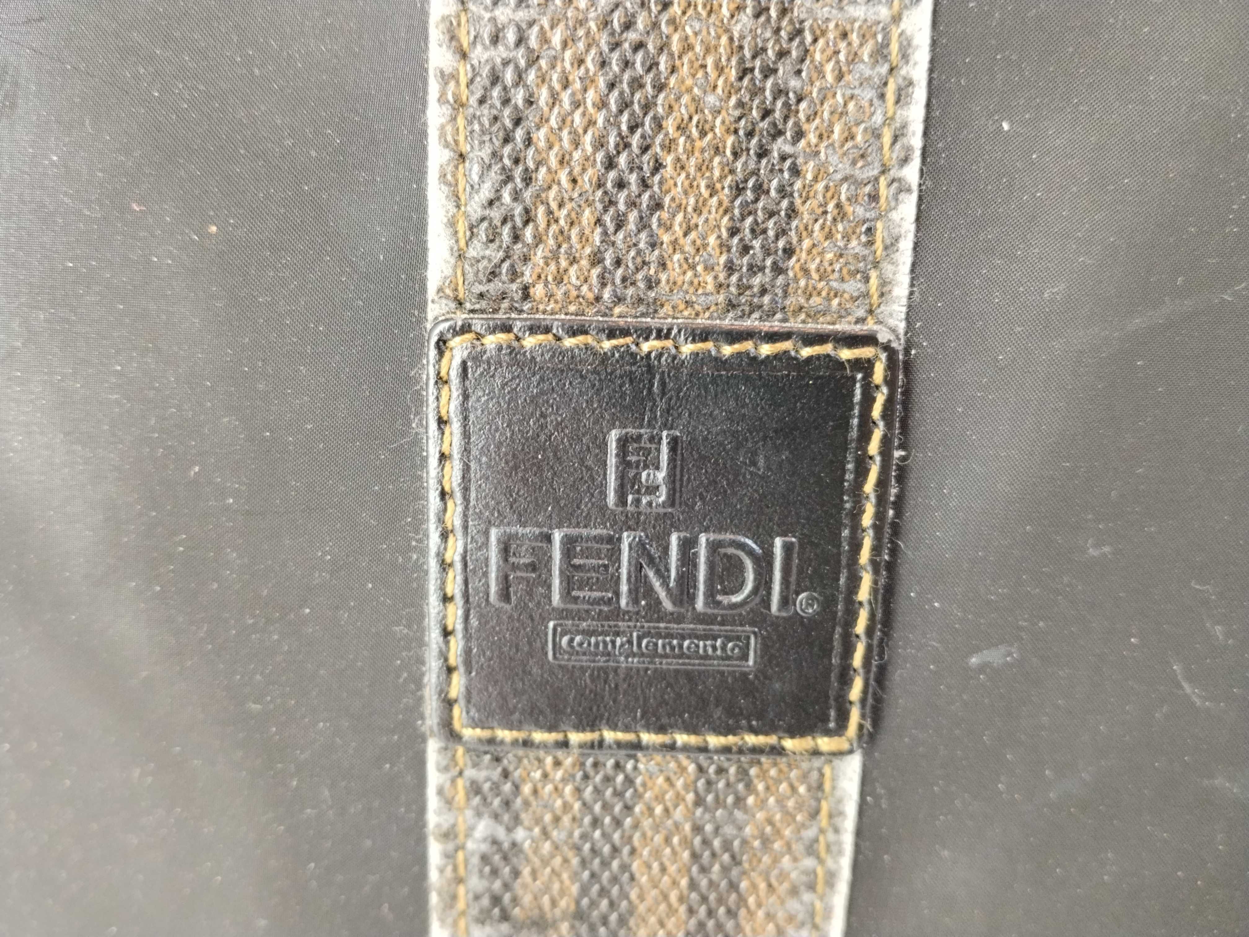 Pecan Pattern A. Fendi Pecan Pattern Pouch Vanity Bag Black Vanity Bag — view 13