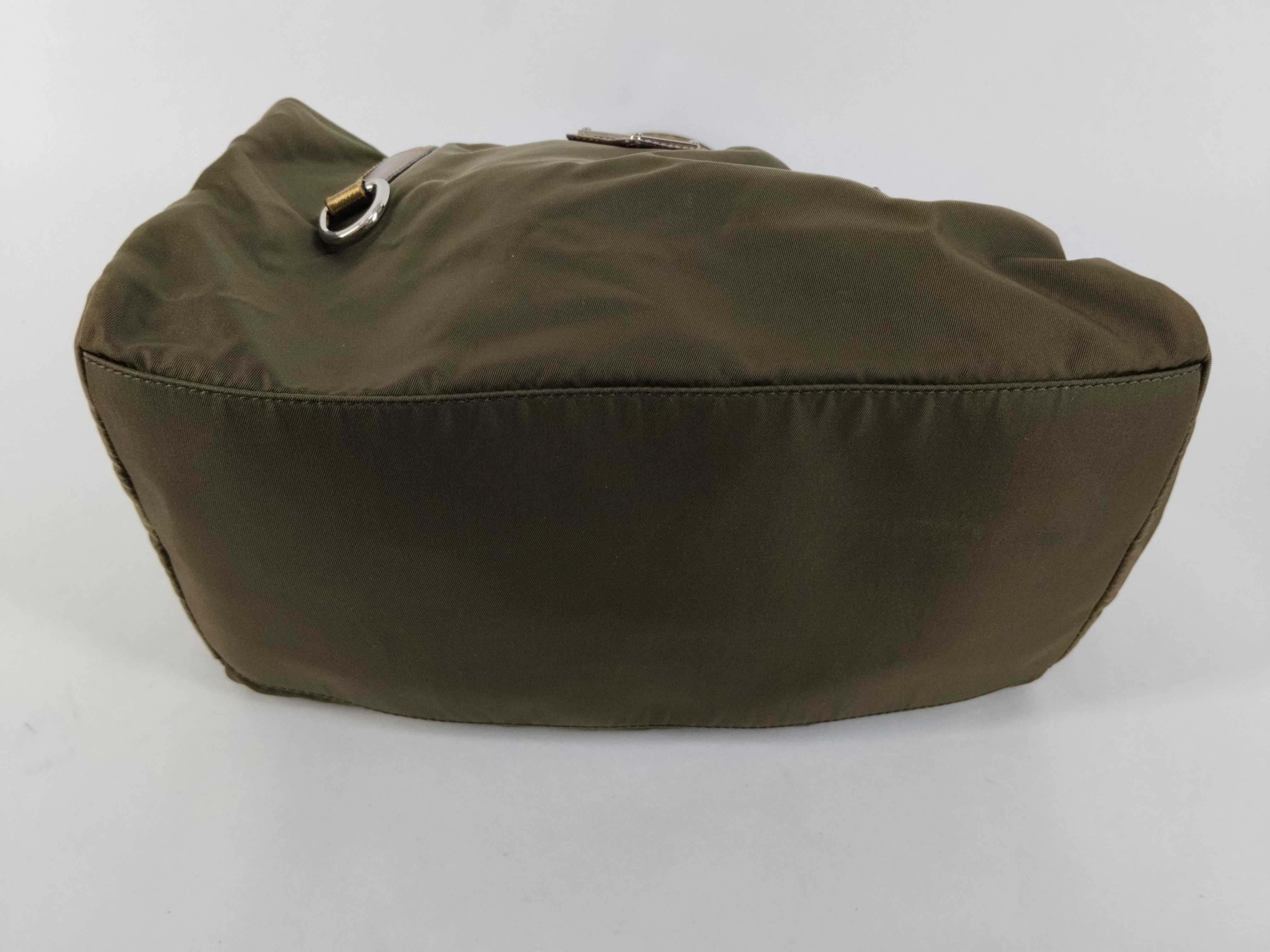 Nylon Mini Boston Bag, Khaki Nylon Boston Bag — view 7