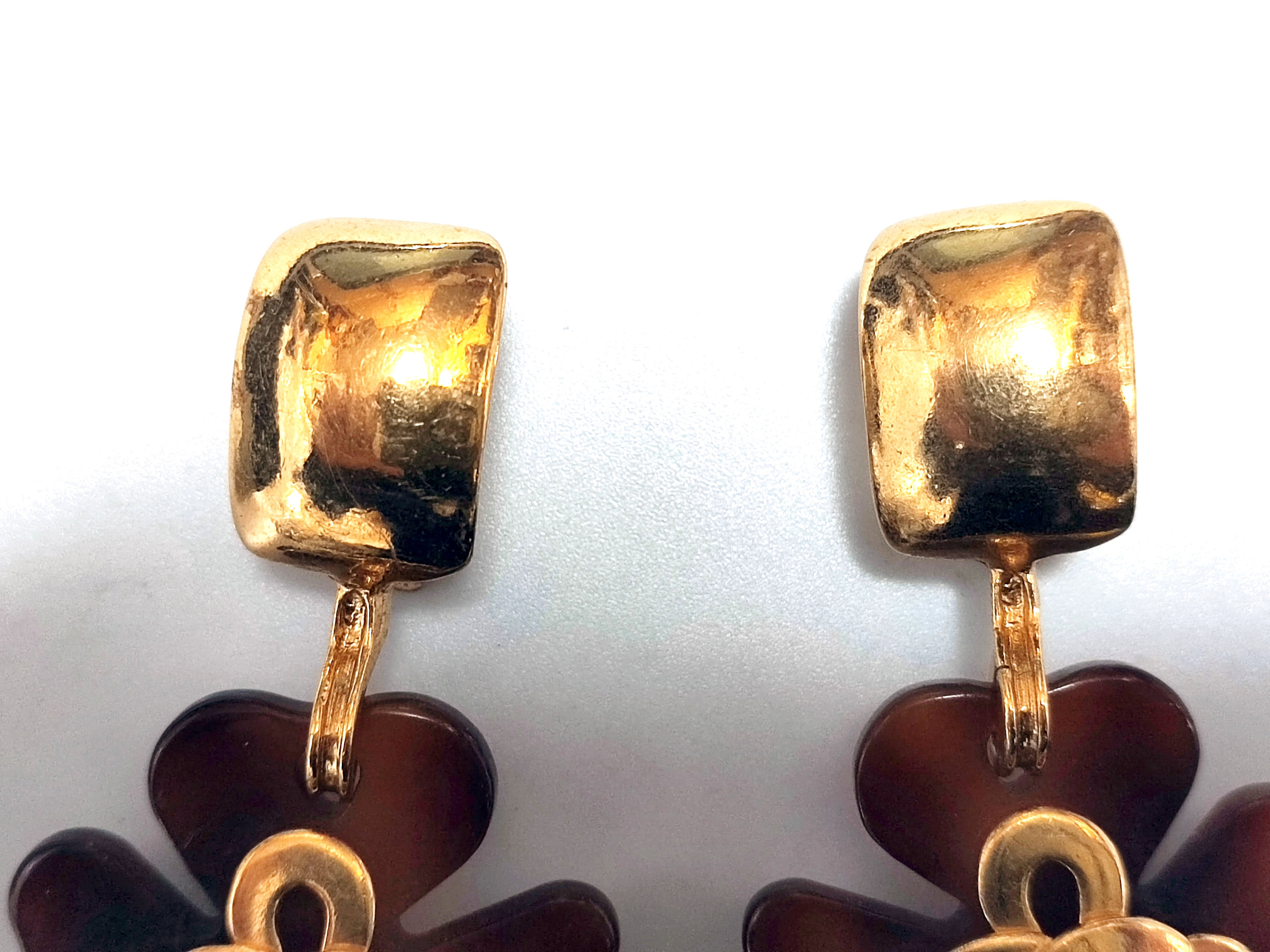 Coco Mark Tortoiseshell Swing Earrings 95P Earrings — view 4