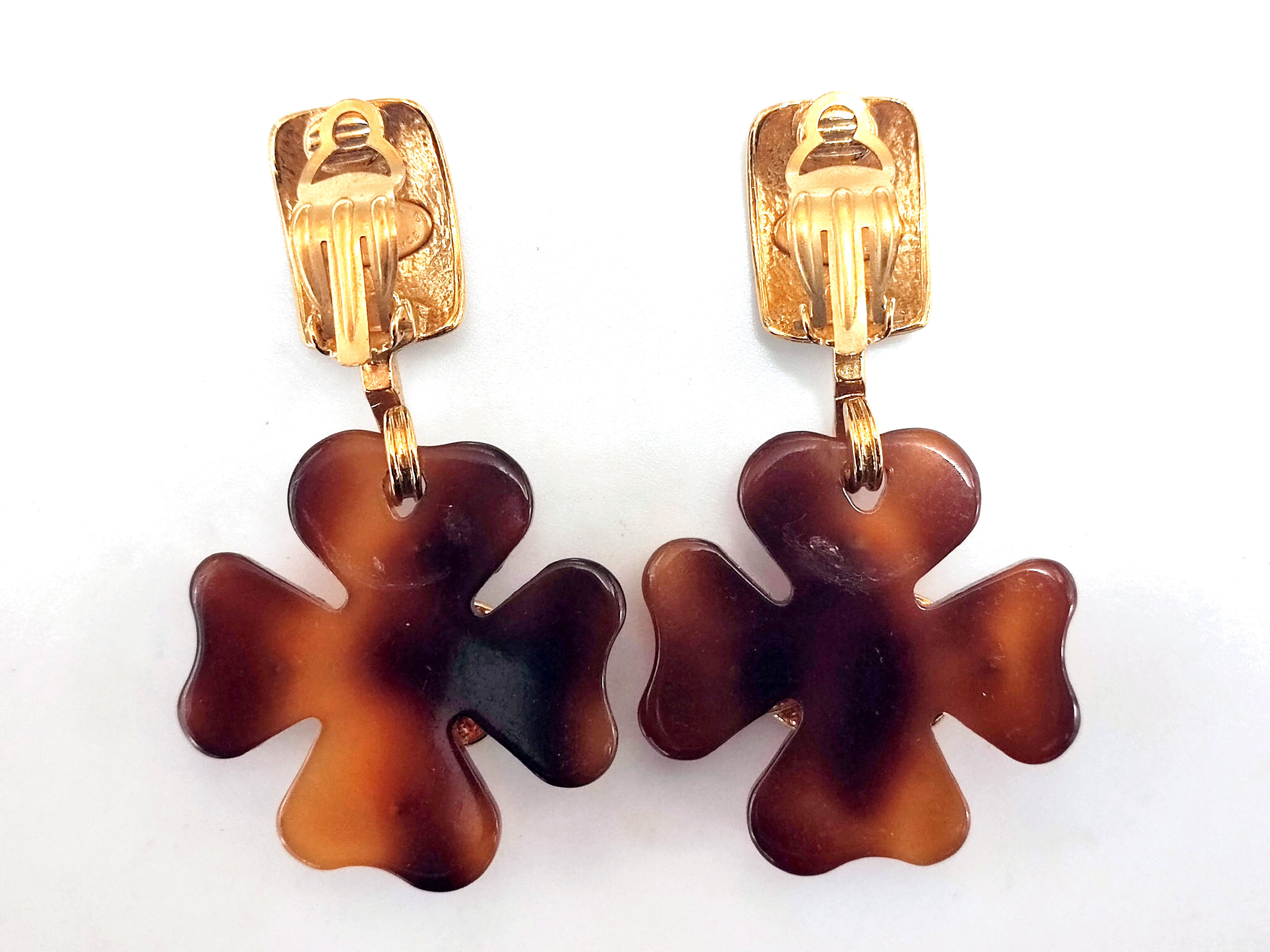 Coco Mark Tortoiseshell Swing Earrings 95P Earrings — view 6