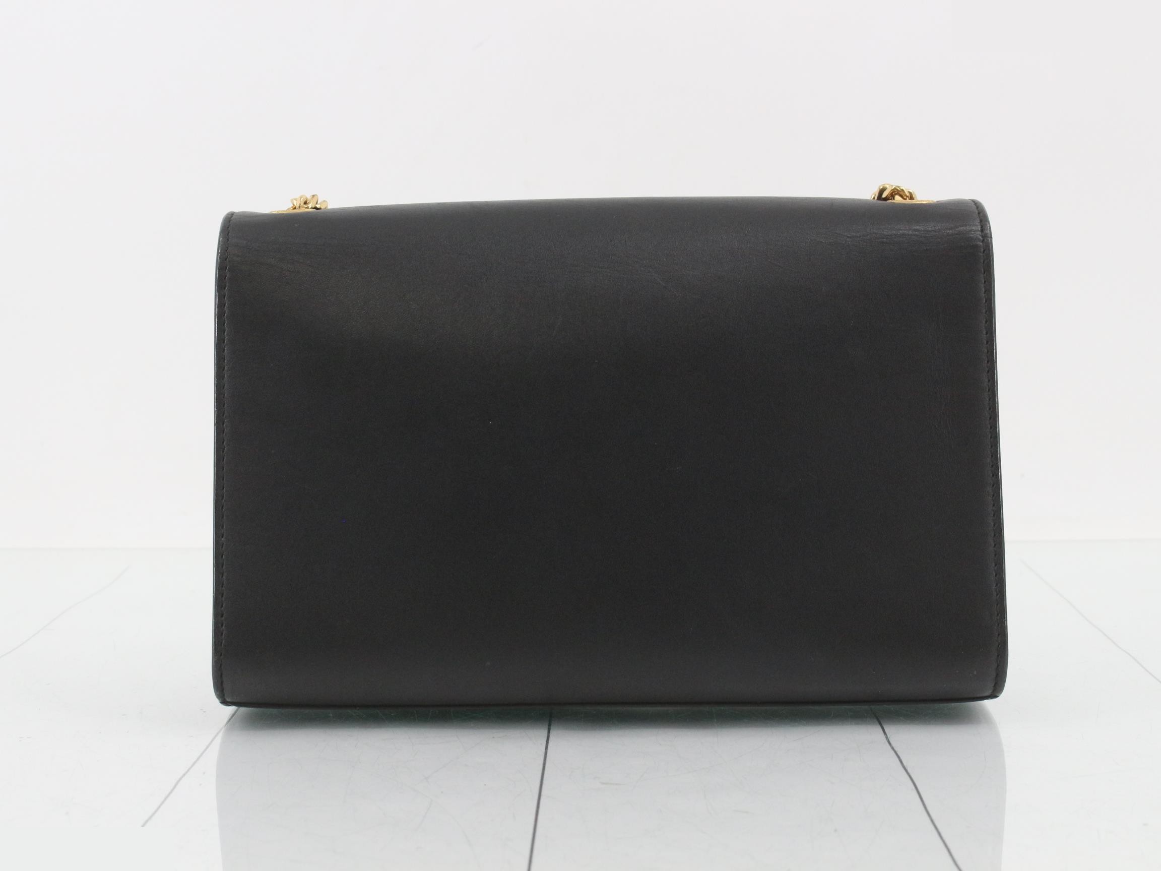Kate Leather Tassel Chain Shoulder Bag, Black — view 2
