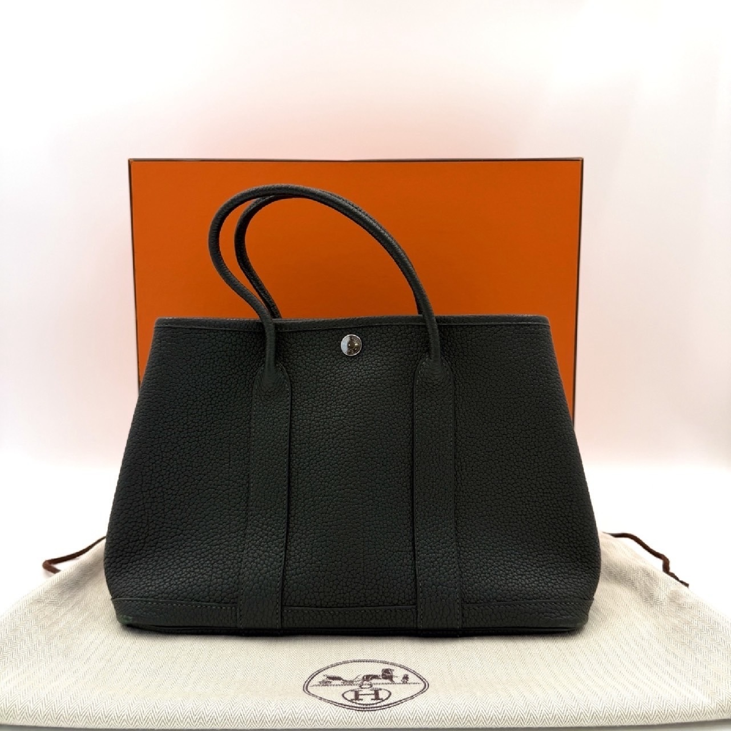 Garden Party 30 TPM X-stamped dark green tote bag