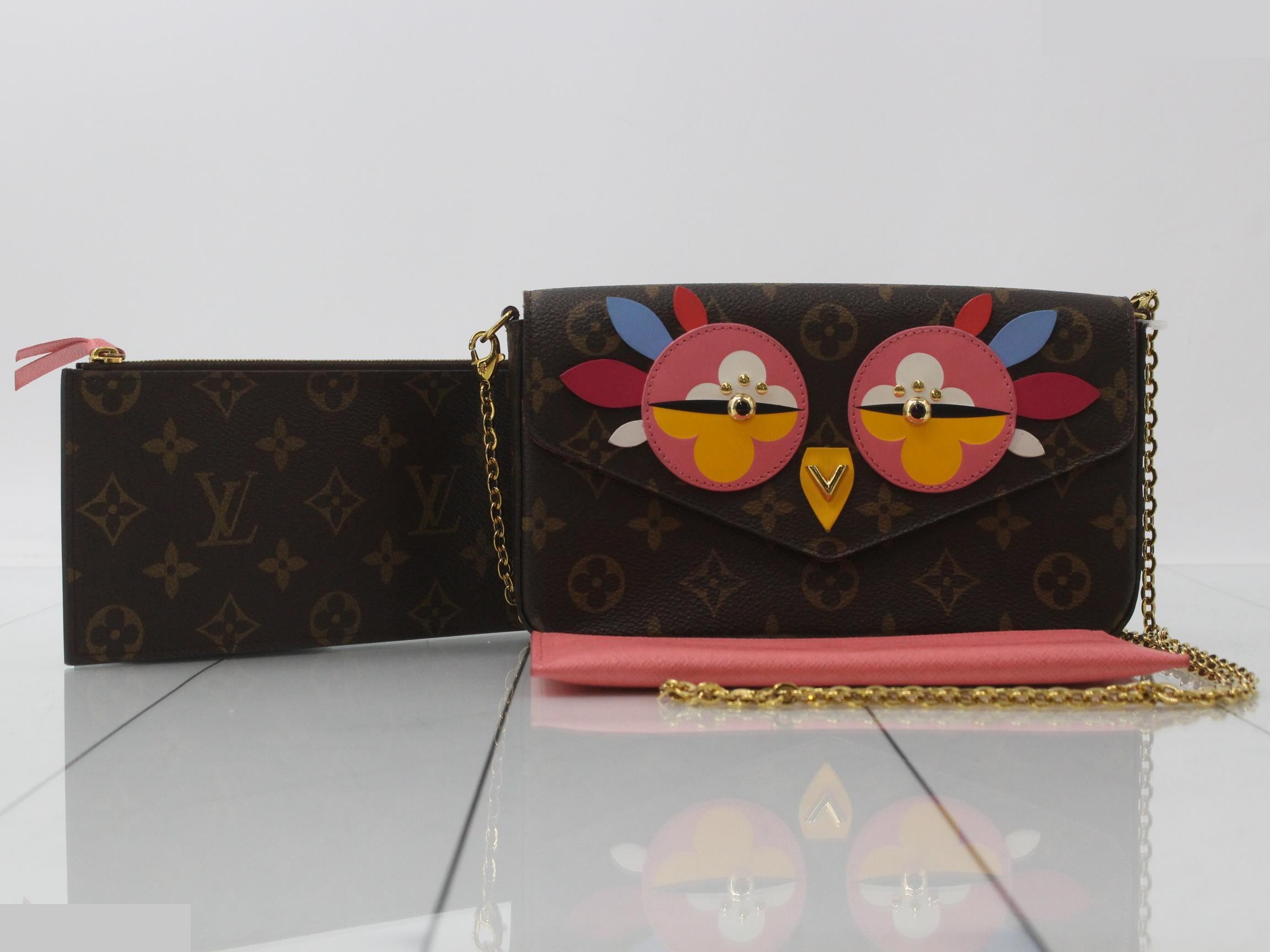 Monogram Lovebird Pochette Felicie Shoulder Bag with Case