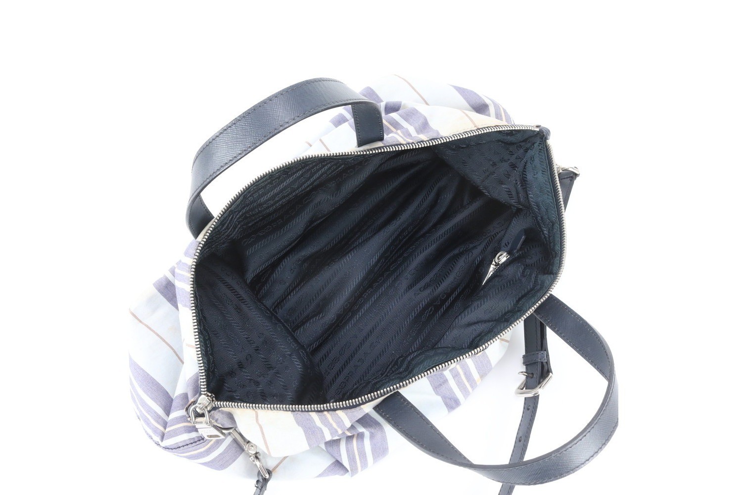 Triangle logo leather 2-way shoulder bag, crossbody bag, handbag. — view 8