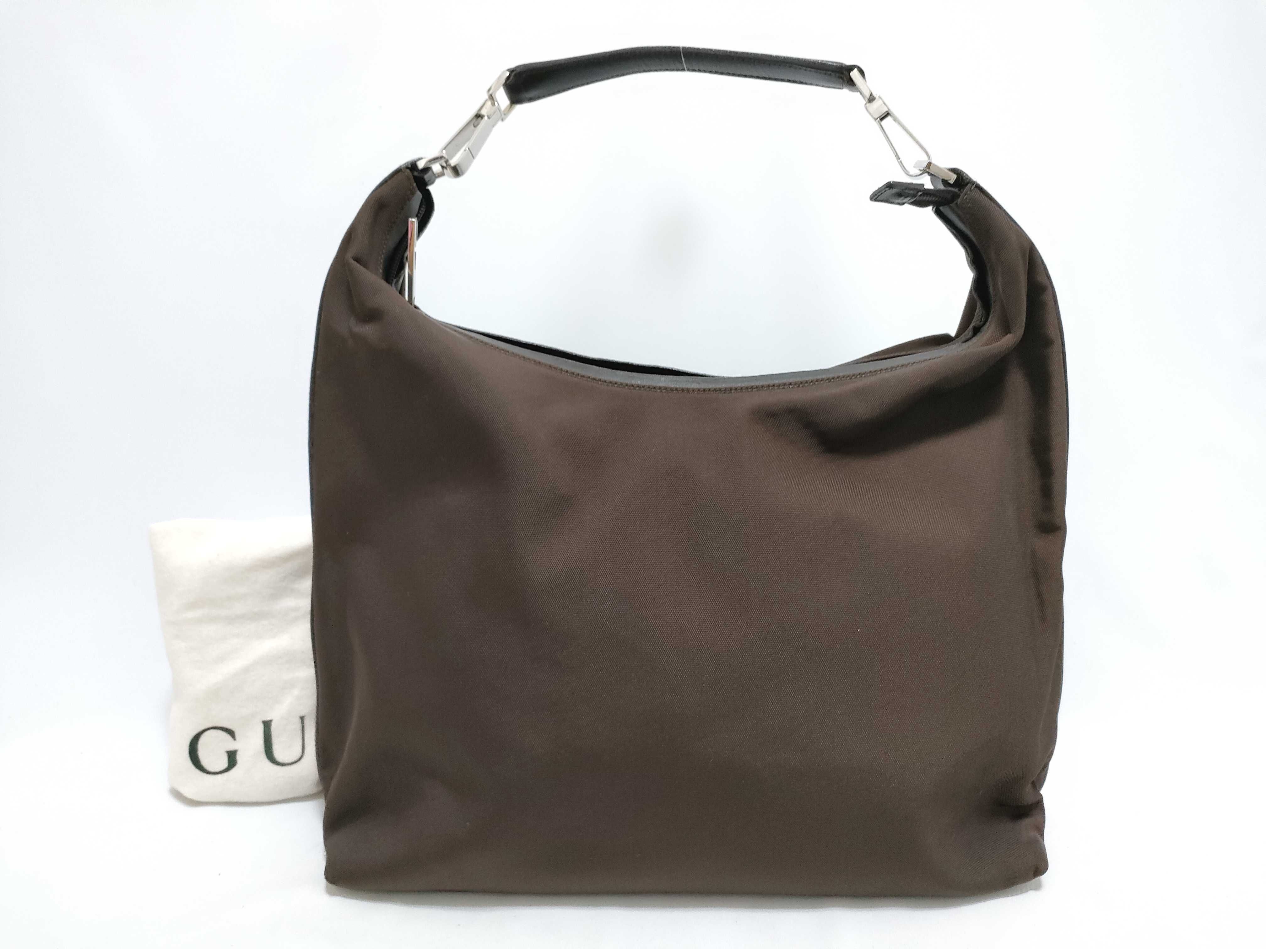 Nylon One-Shoulder Bag, Brown