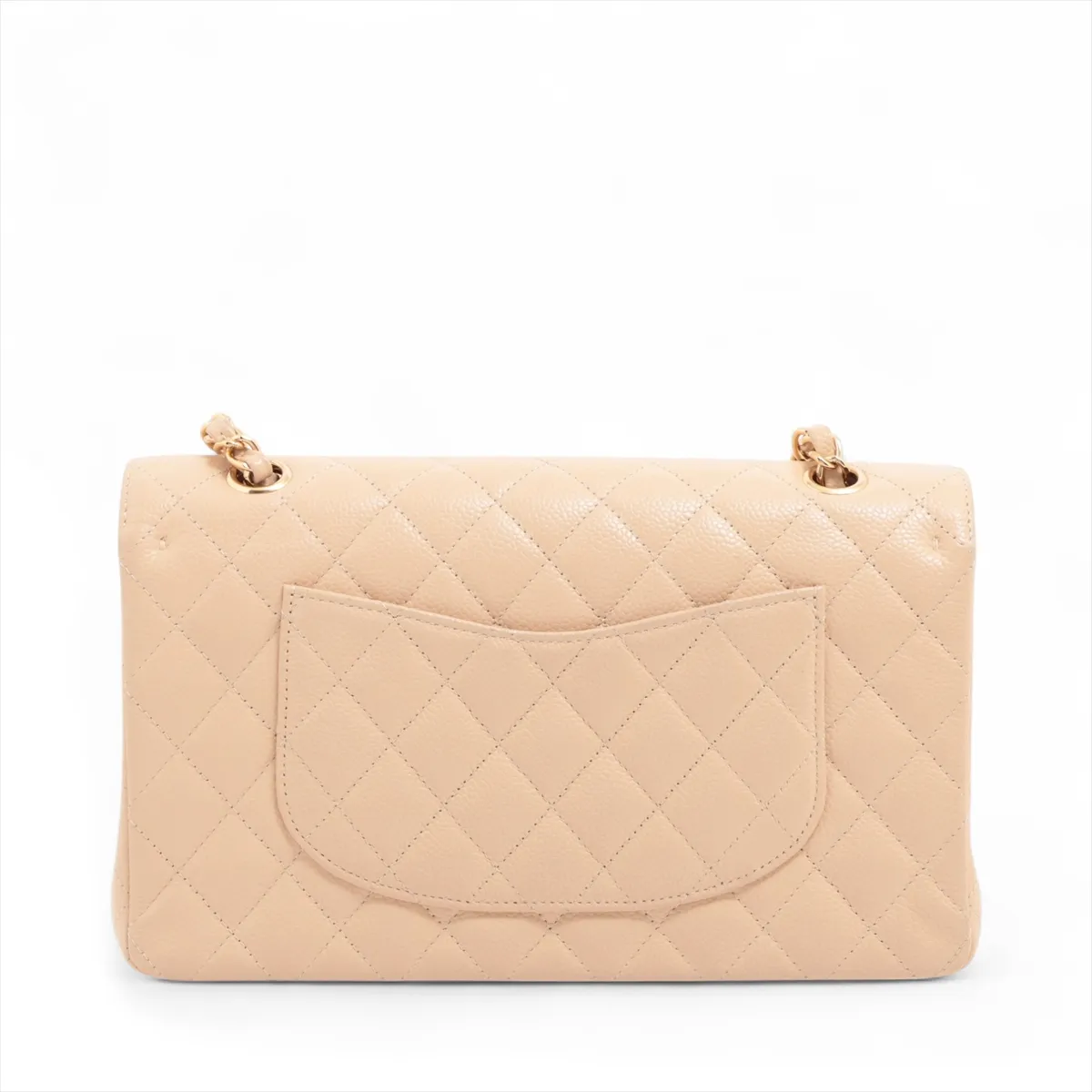 [Individually wrapped] Chanel Matelasse 25 caviar skin double flap double chain bag beige gold hardware 15987681 15th series A01112 — view 2